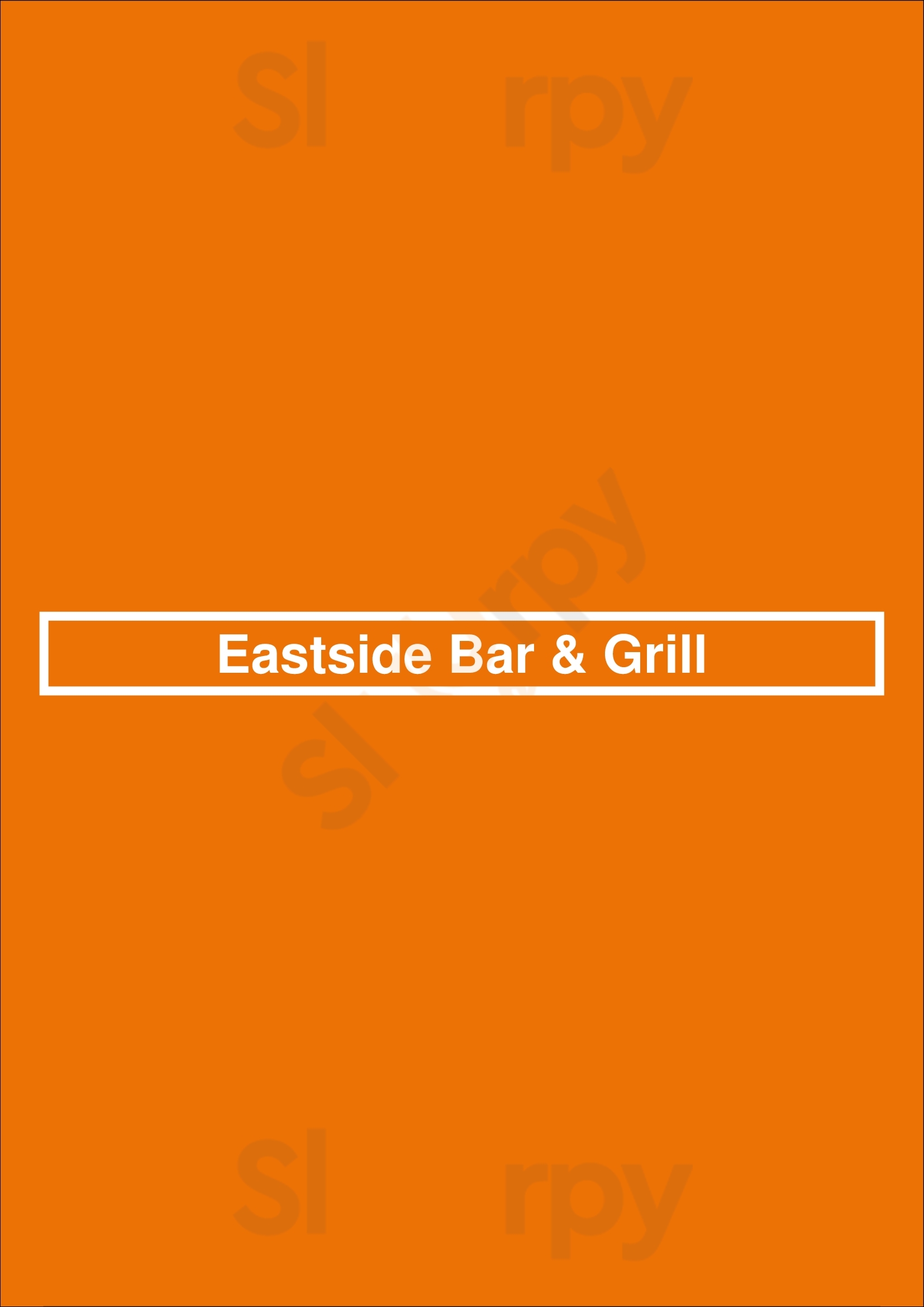 Eastside Bar & Grill Sydney Menu - 1
