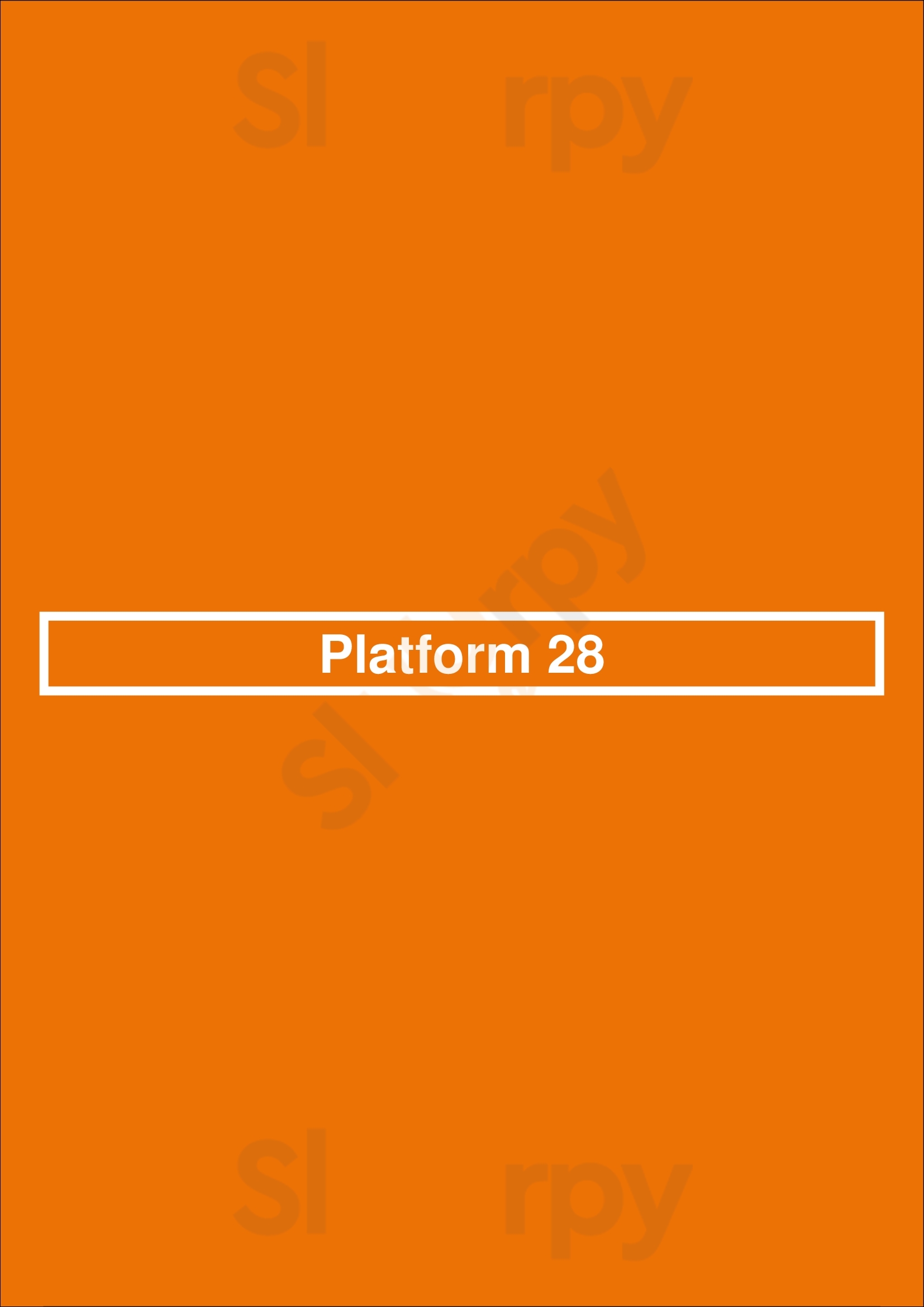 Platform 28 Melbourne Menu - 1