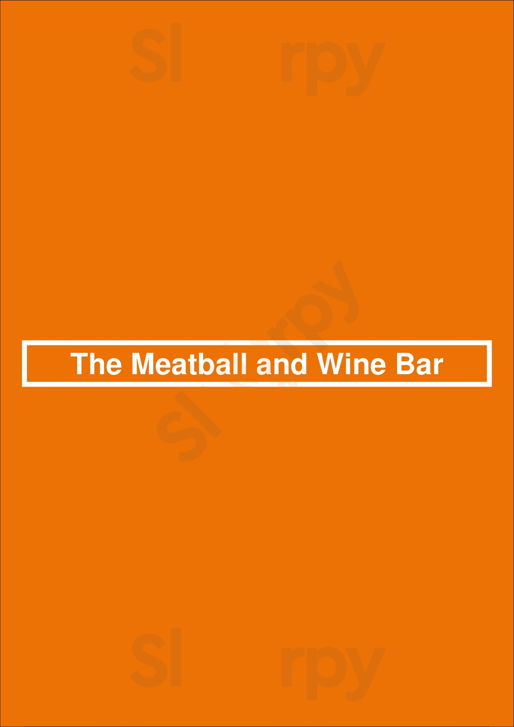 The Meatball And Wine Bar Melbourne Menu - 1