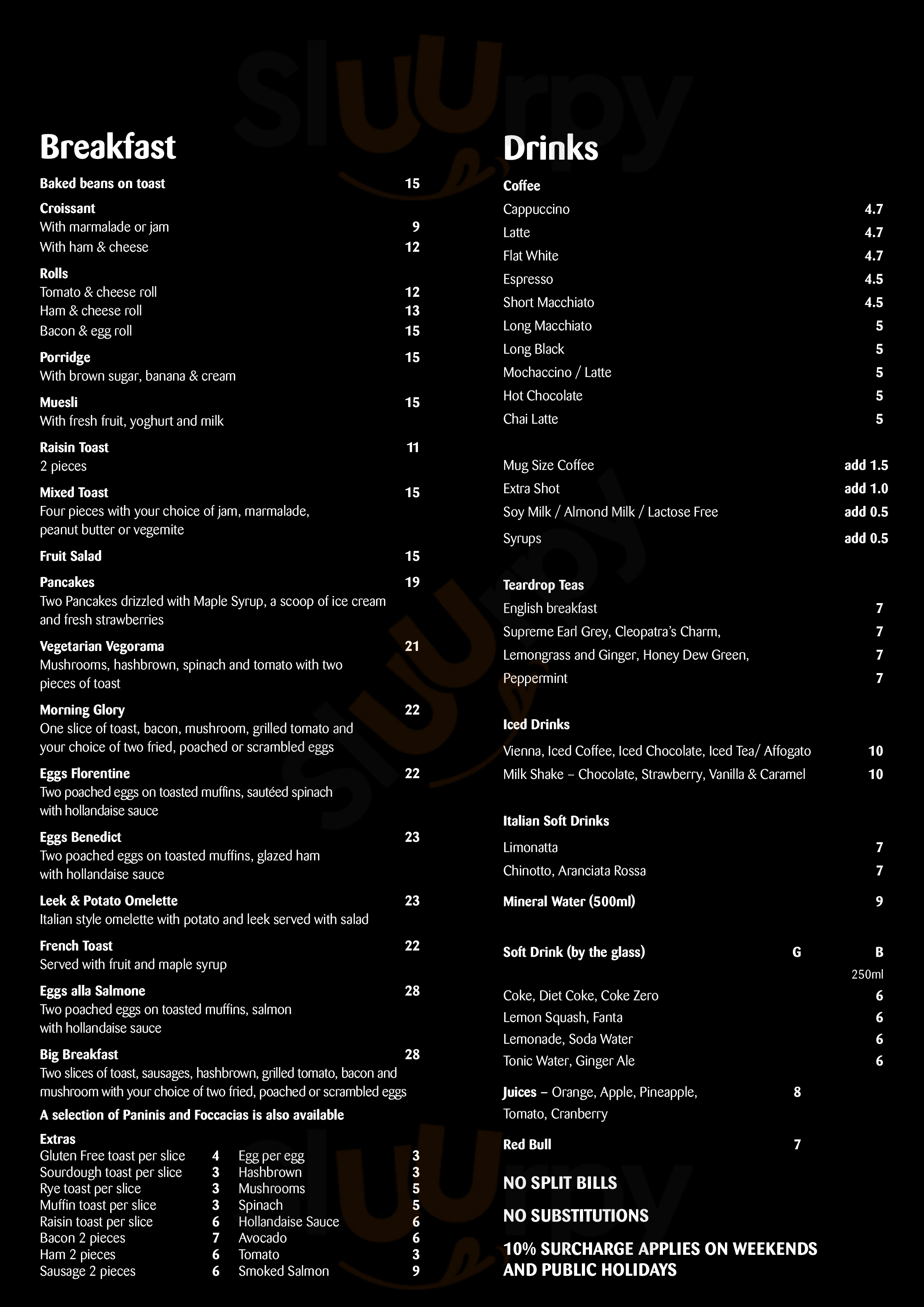 Triim Food & Drink Melbourne Menu - 1