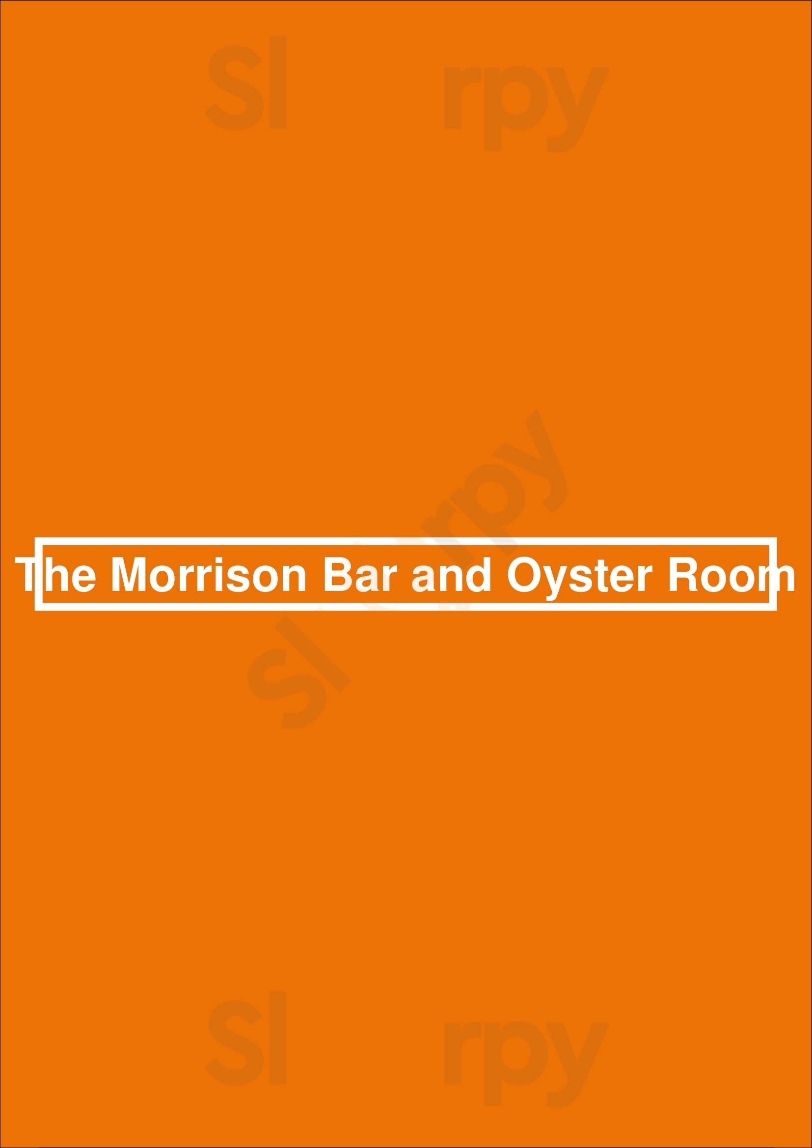 The Morrison Bar And Oyster Room Sydney Menu - 1