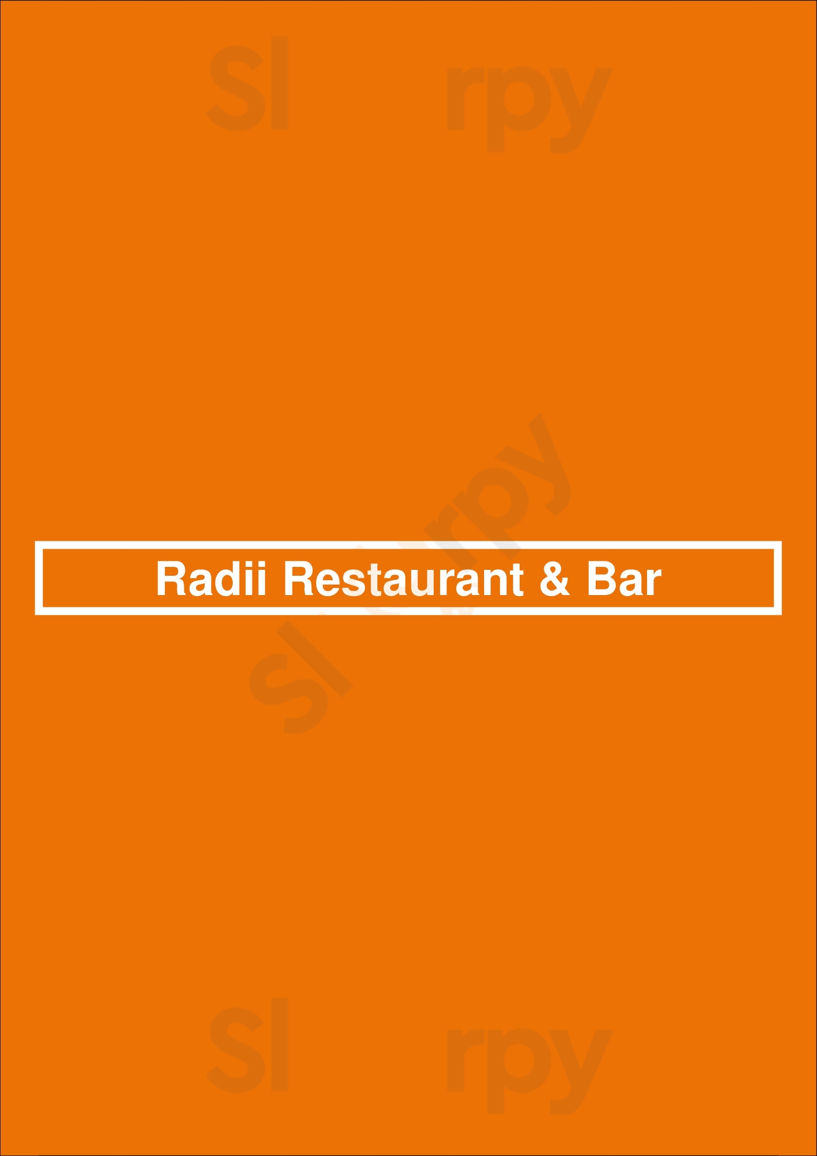 Radii Restaurant & Bar Melbourne Menu - 1
