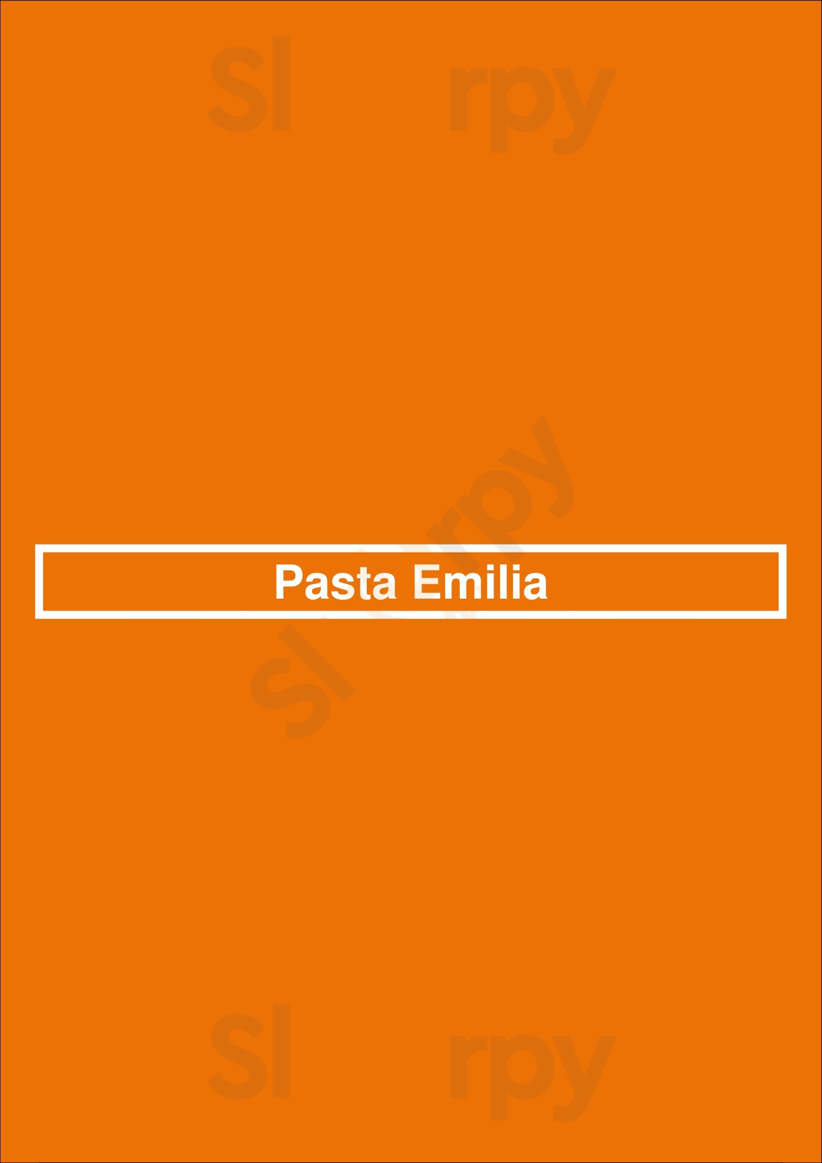 Pasta Emilia Sydney Menu - 1