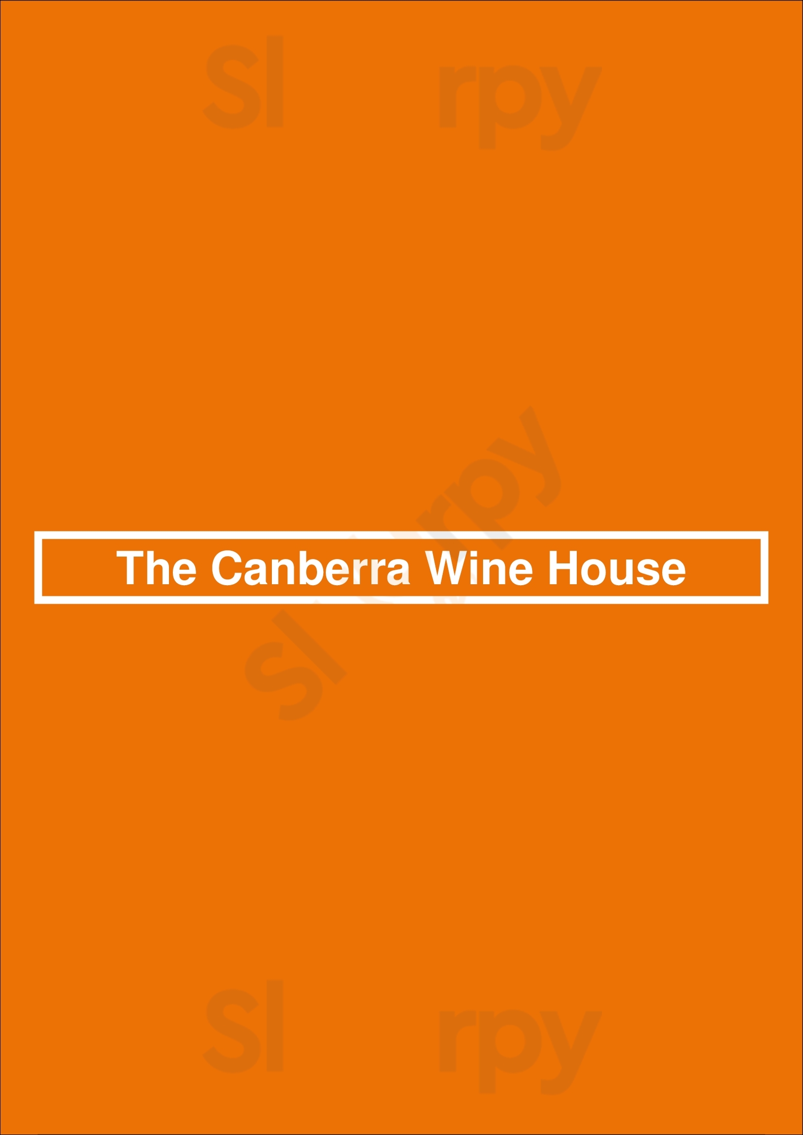 The Canberra Wine House Canberra Menu - 1