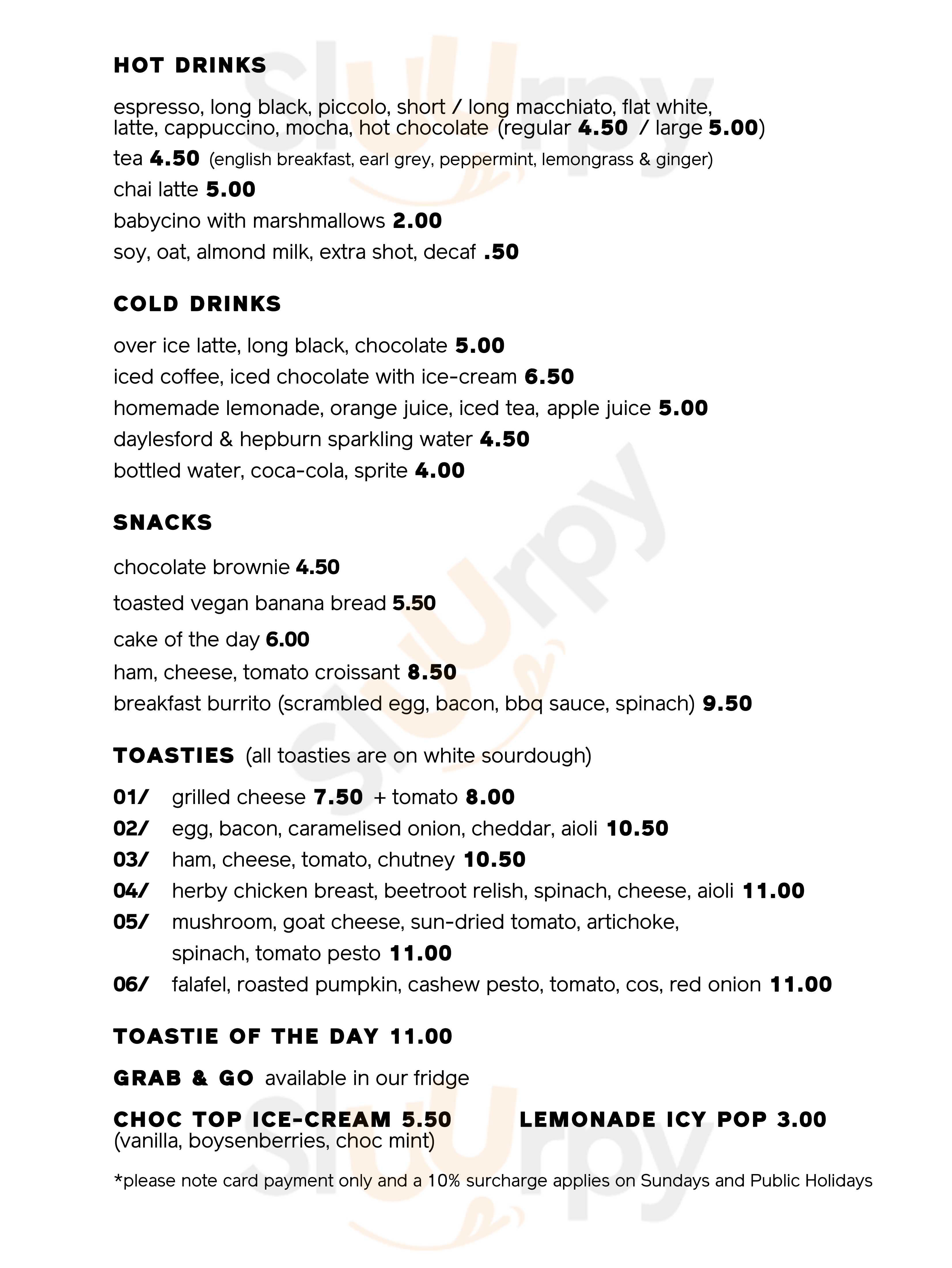 Kerekere Green Melbourne Menu - 1