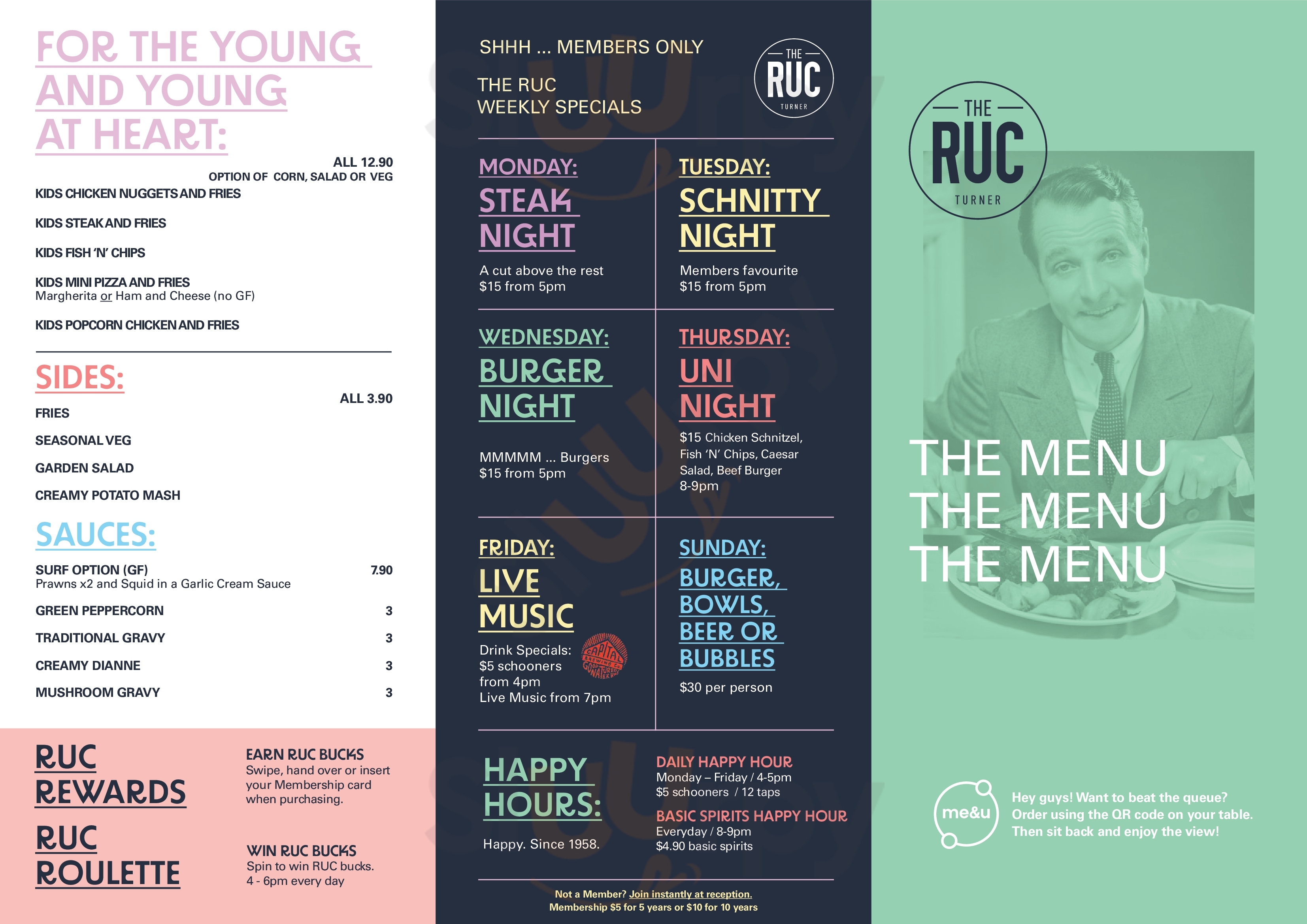 Main Menu - The Ruc At Turner