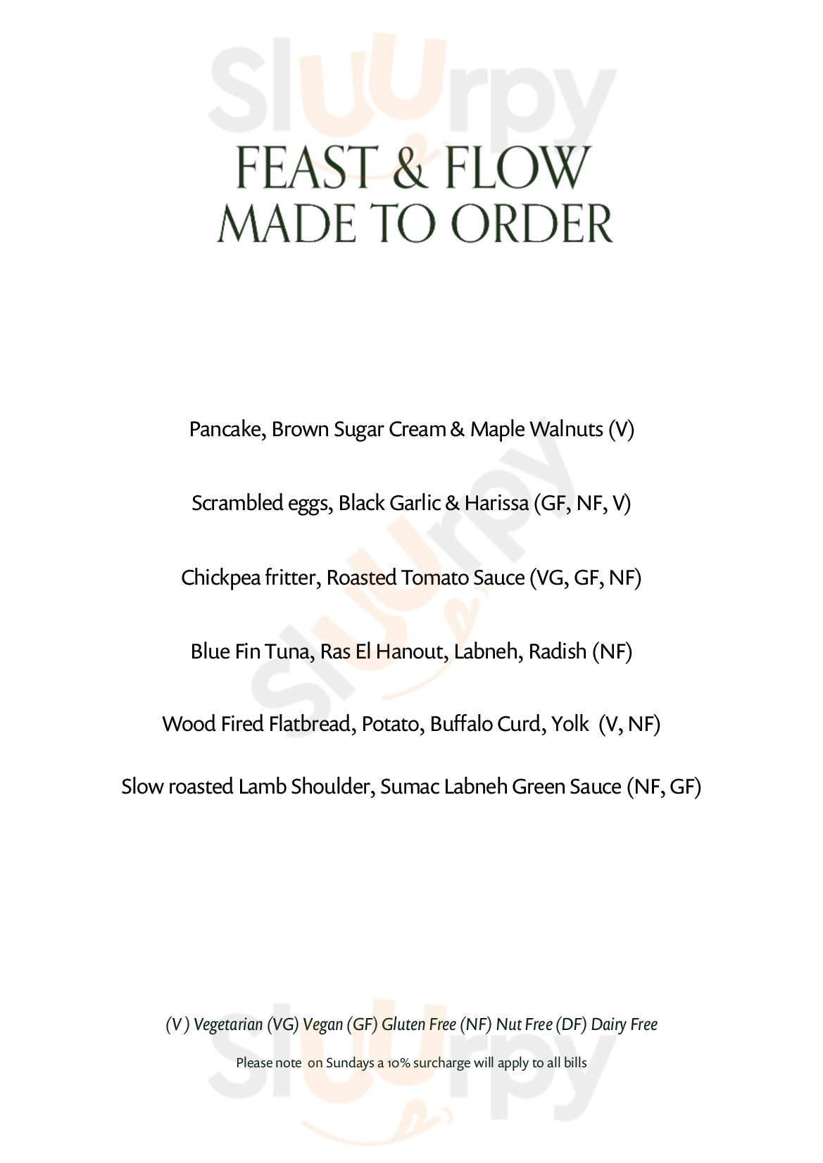 Main Menu - Half Acre