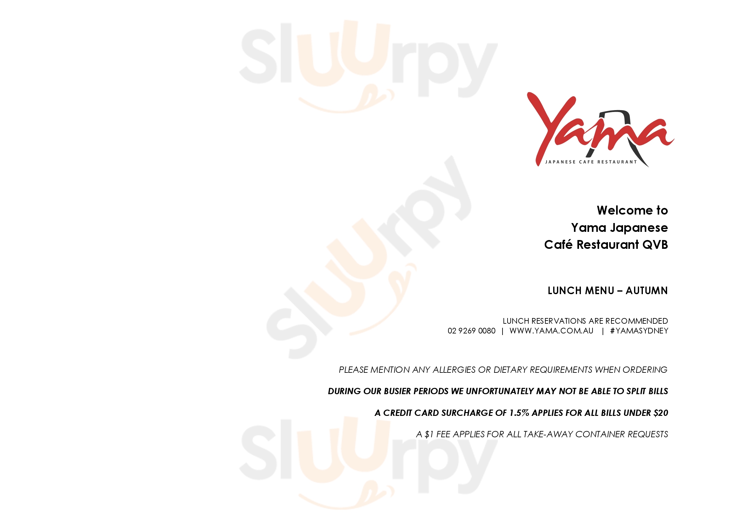 Yama Gardens Sydney Menu - 1