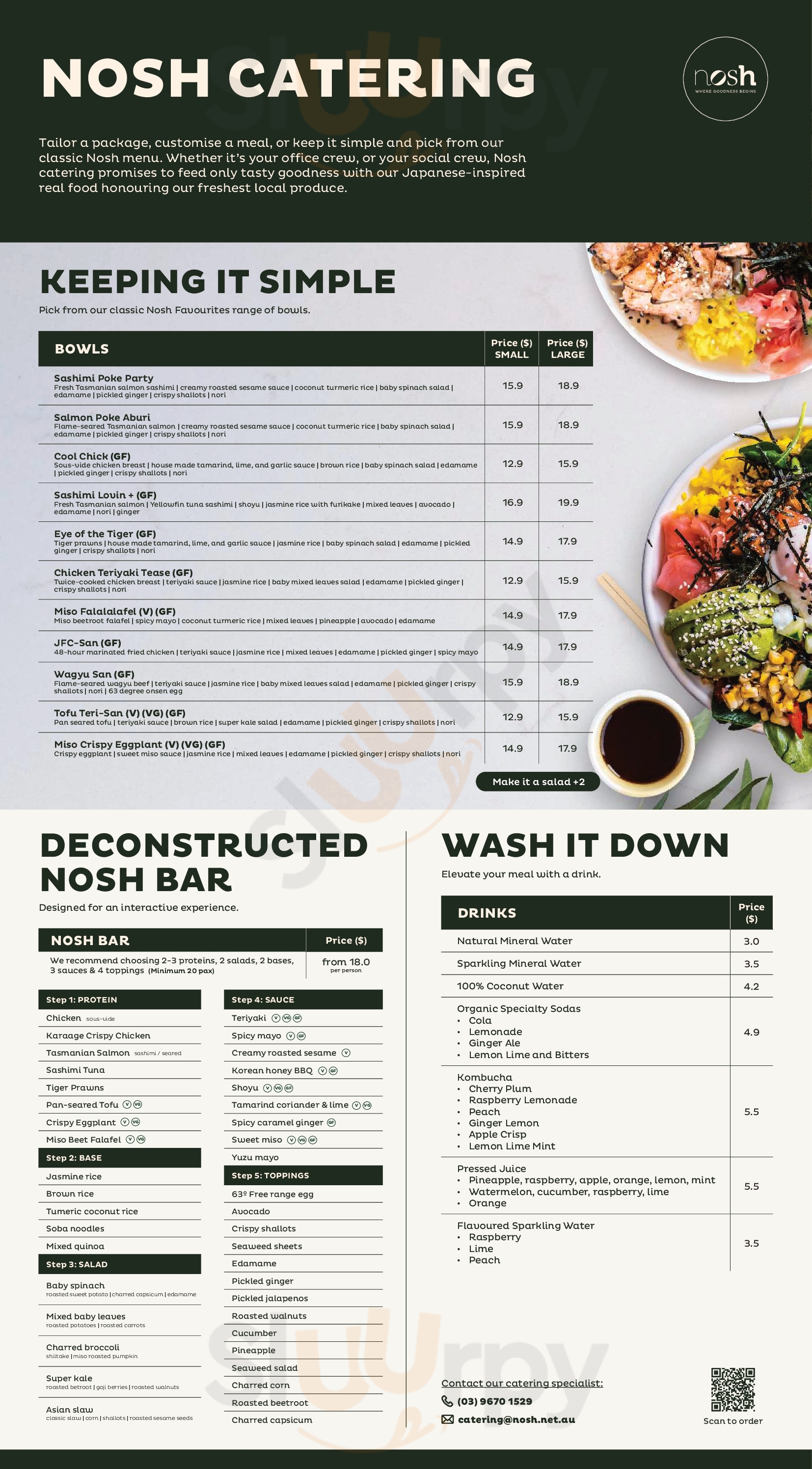 Nosh Canberra Menu - 1