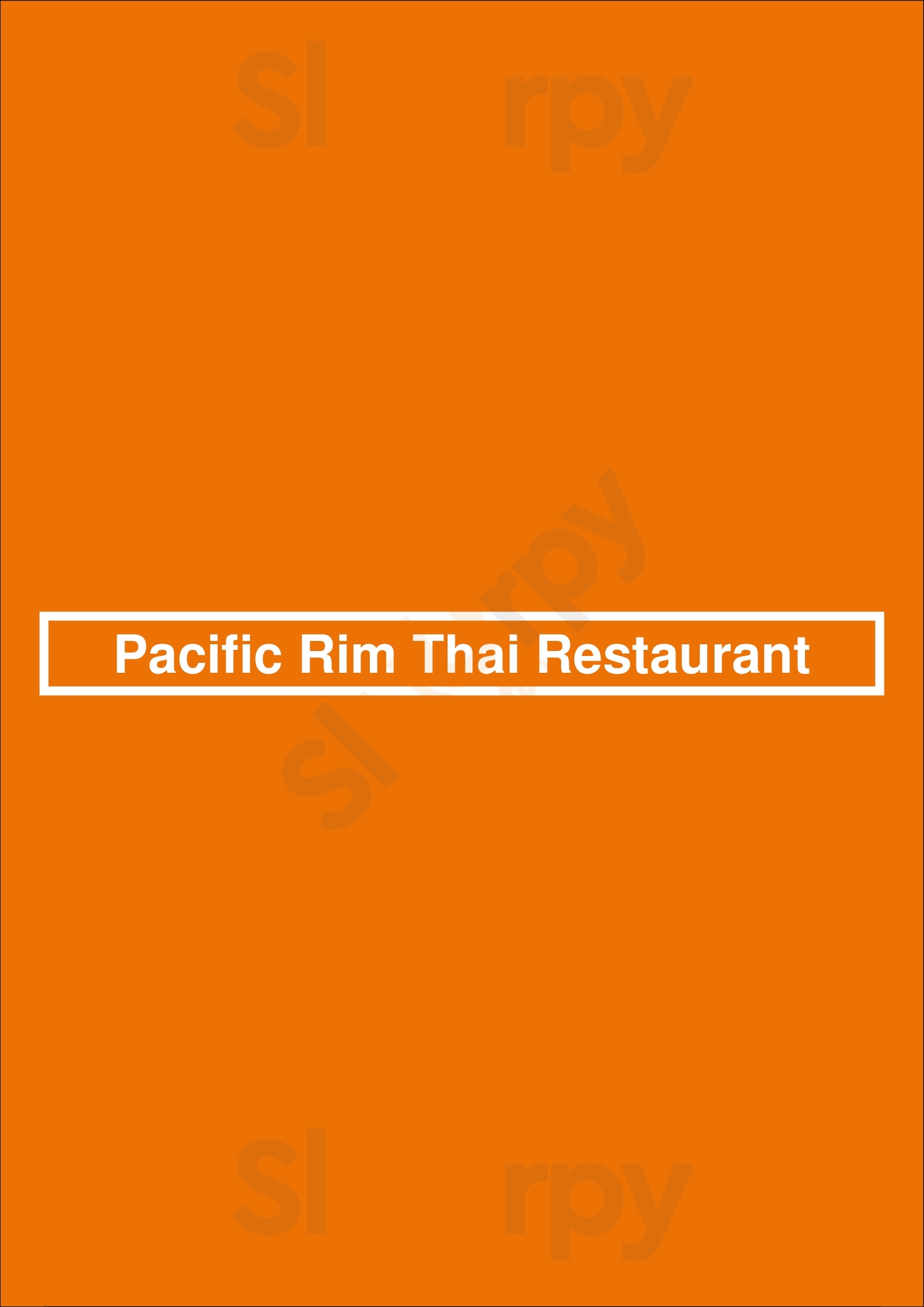 Pacific Rim Thai Restaurant Melbourne Menu - 1