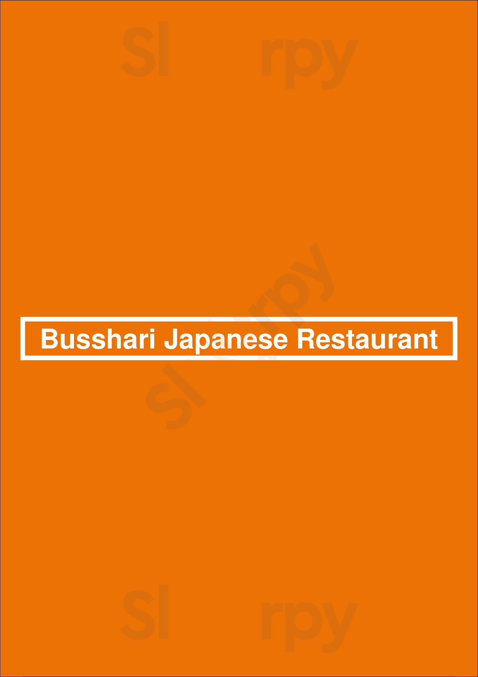 Busshari Japanese Restaurant Sydney Menu - 1