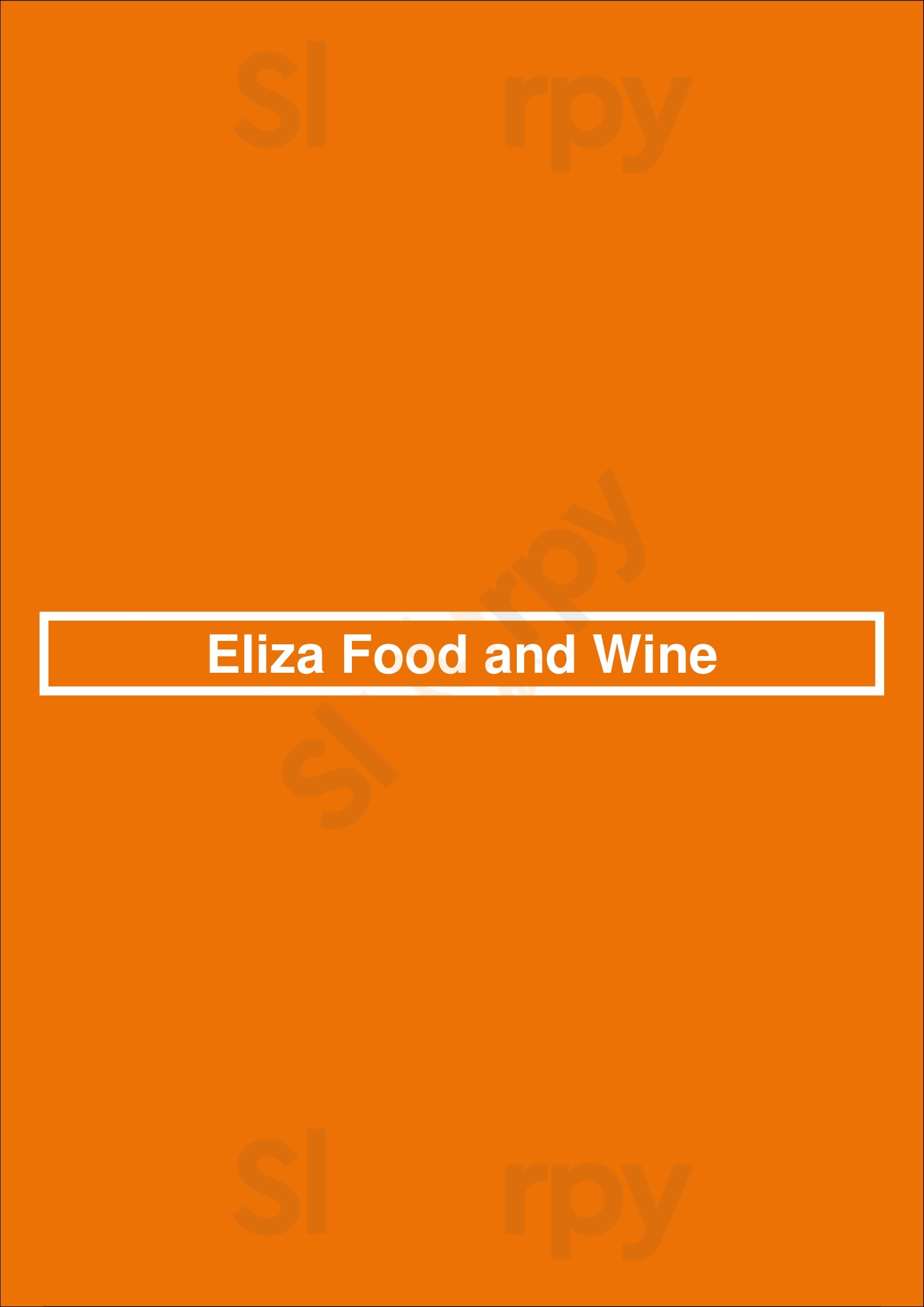 Eliza Food And Wine Sydney Menu - 1