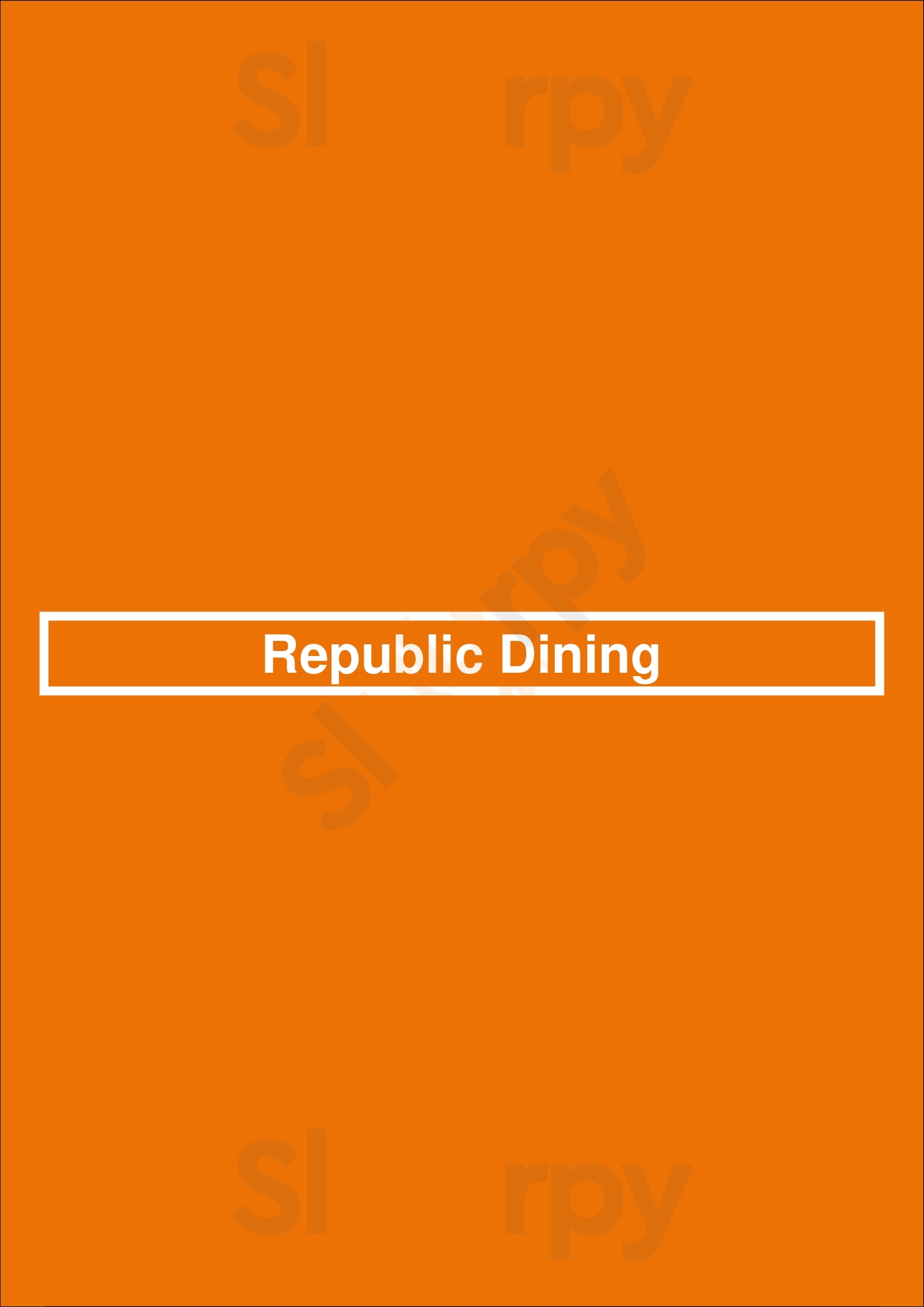 Republic Dining Sydney Menu - 1