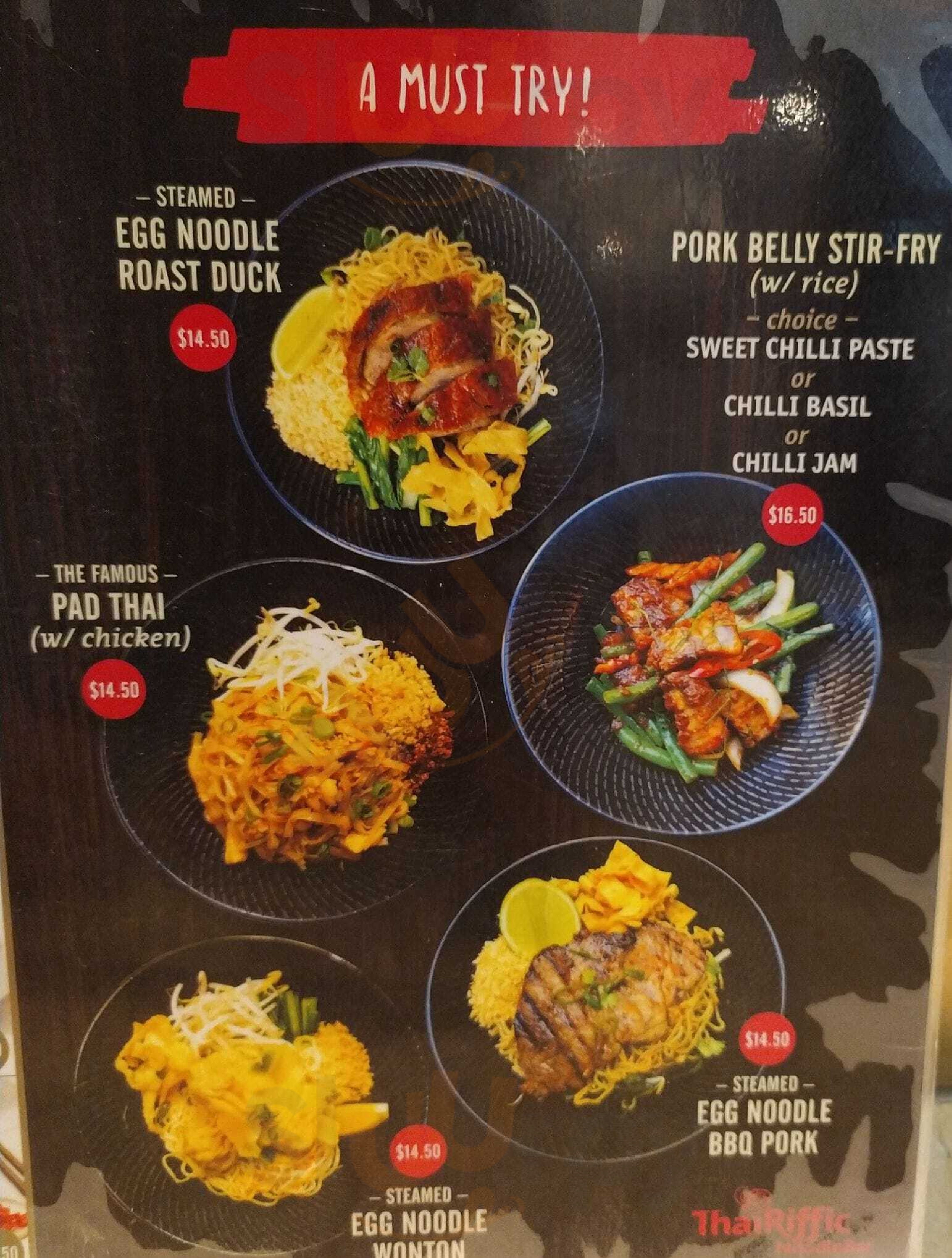Thai Riffic Noodle Bar Sydney Sydney Menu - 1