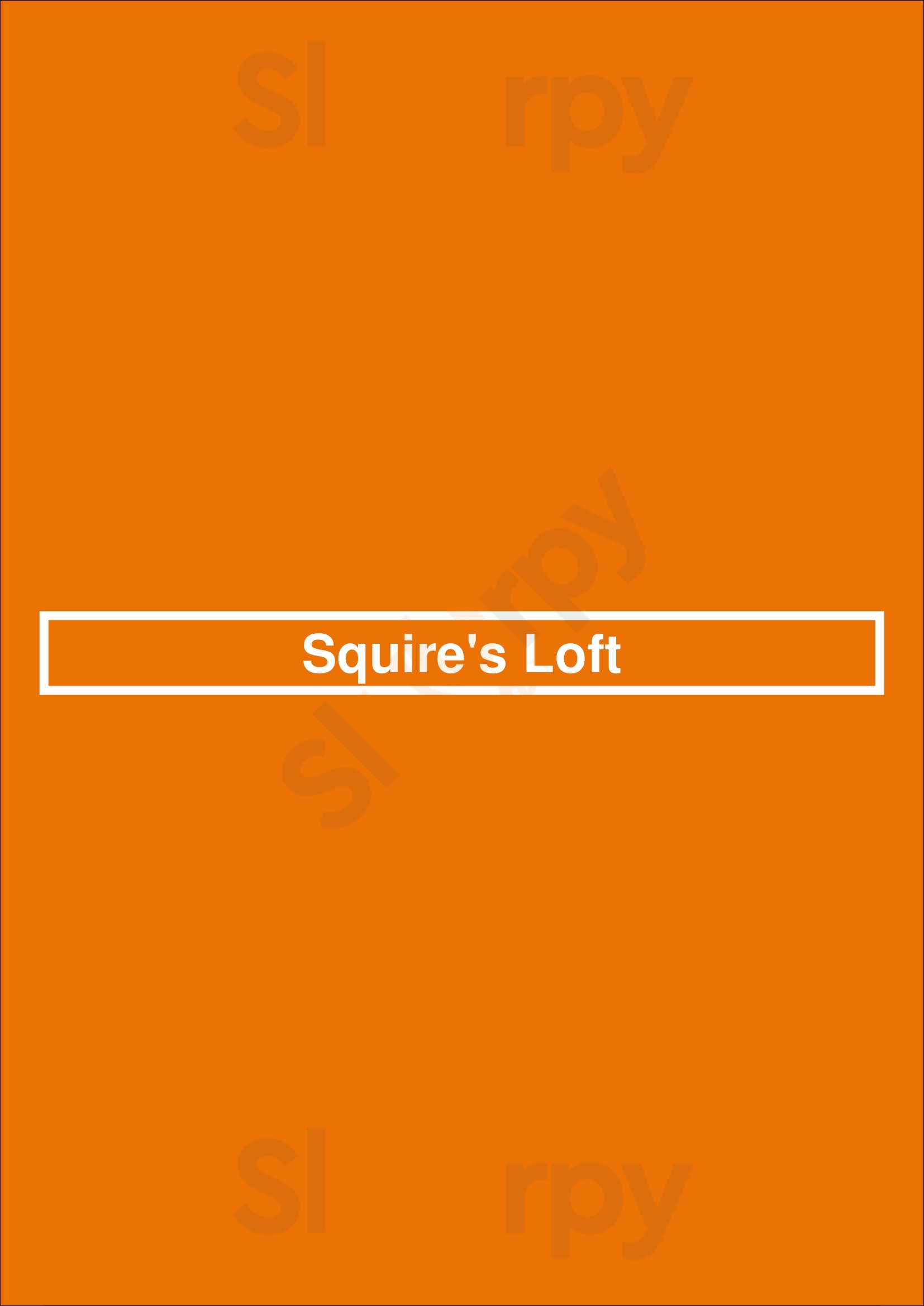 Main Menu - Squire's Loft