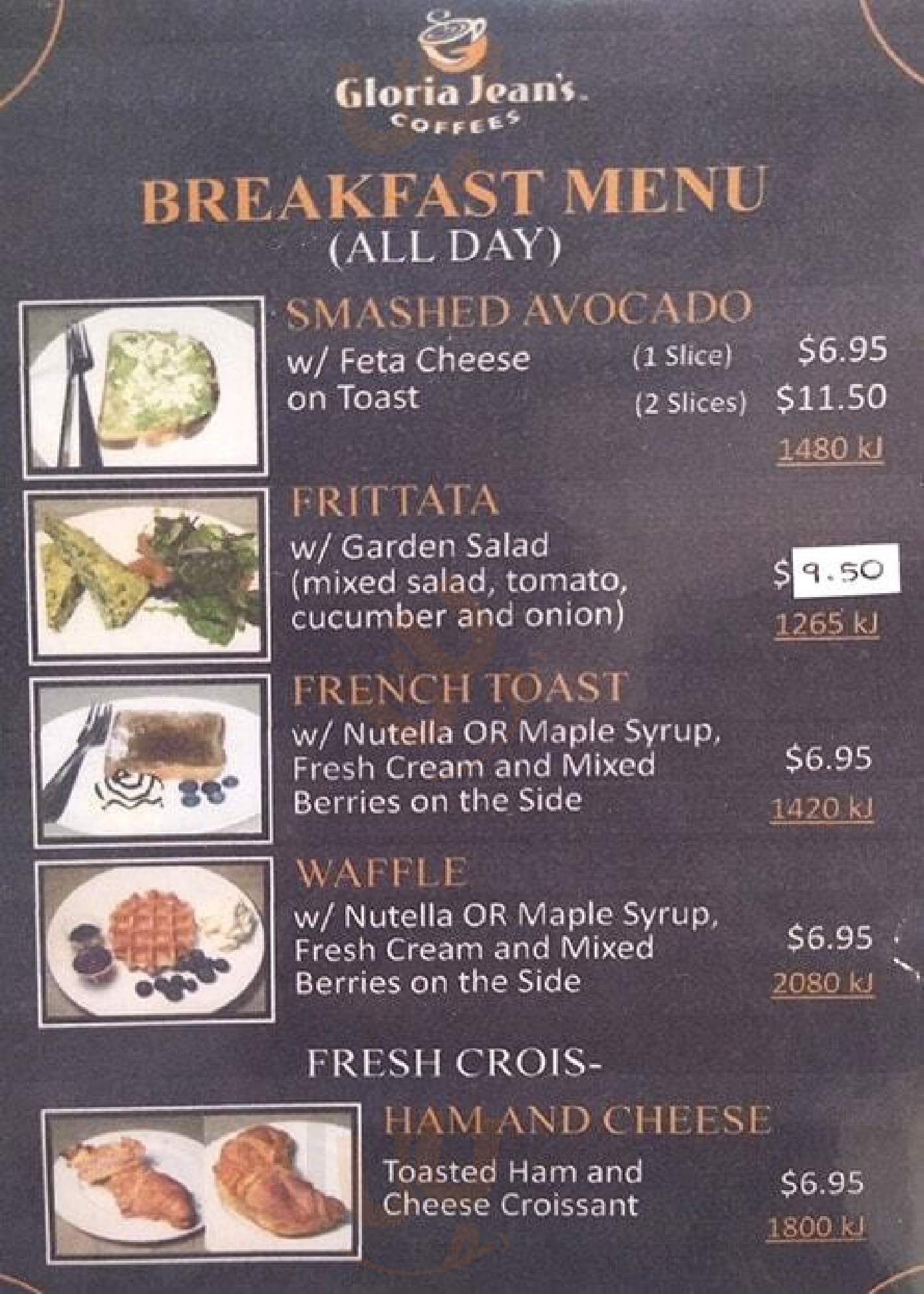 Gloria Jean's Melbourne Menu - 1