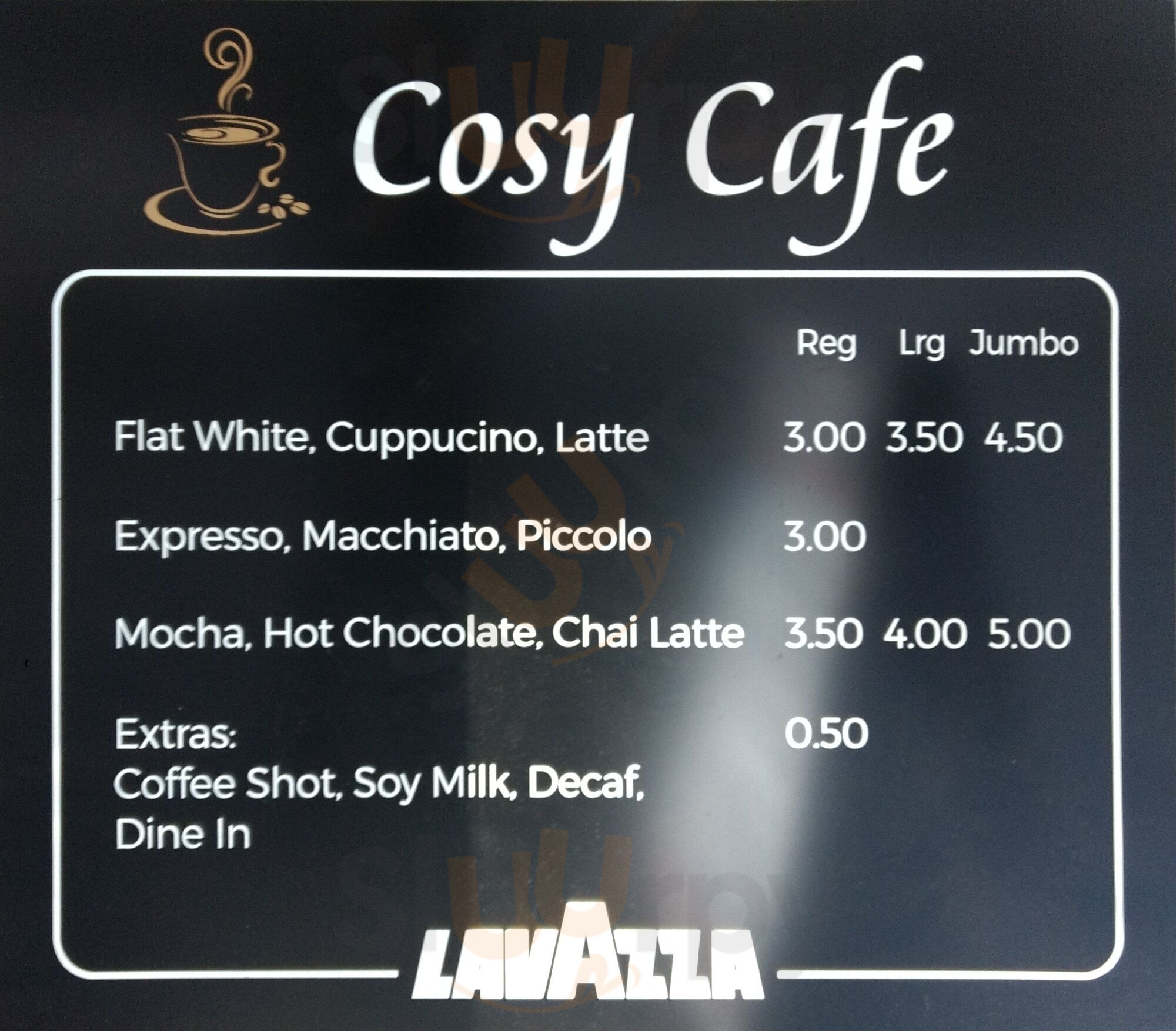 Cosy Cafe Sydney Menu - 1
