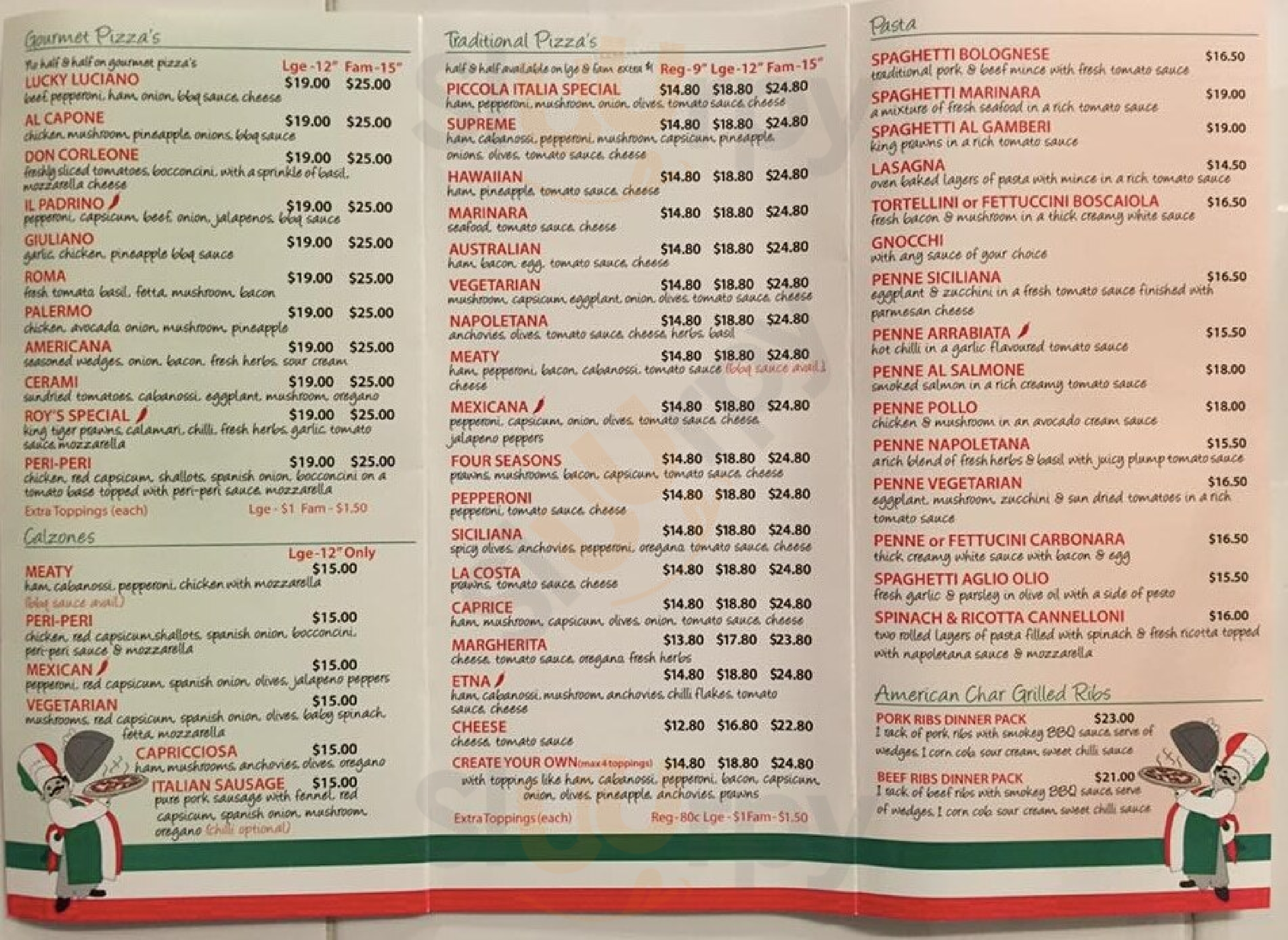 Piccola Italia Pizzeria Sydney Menu - 1