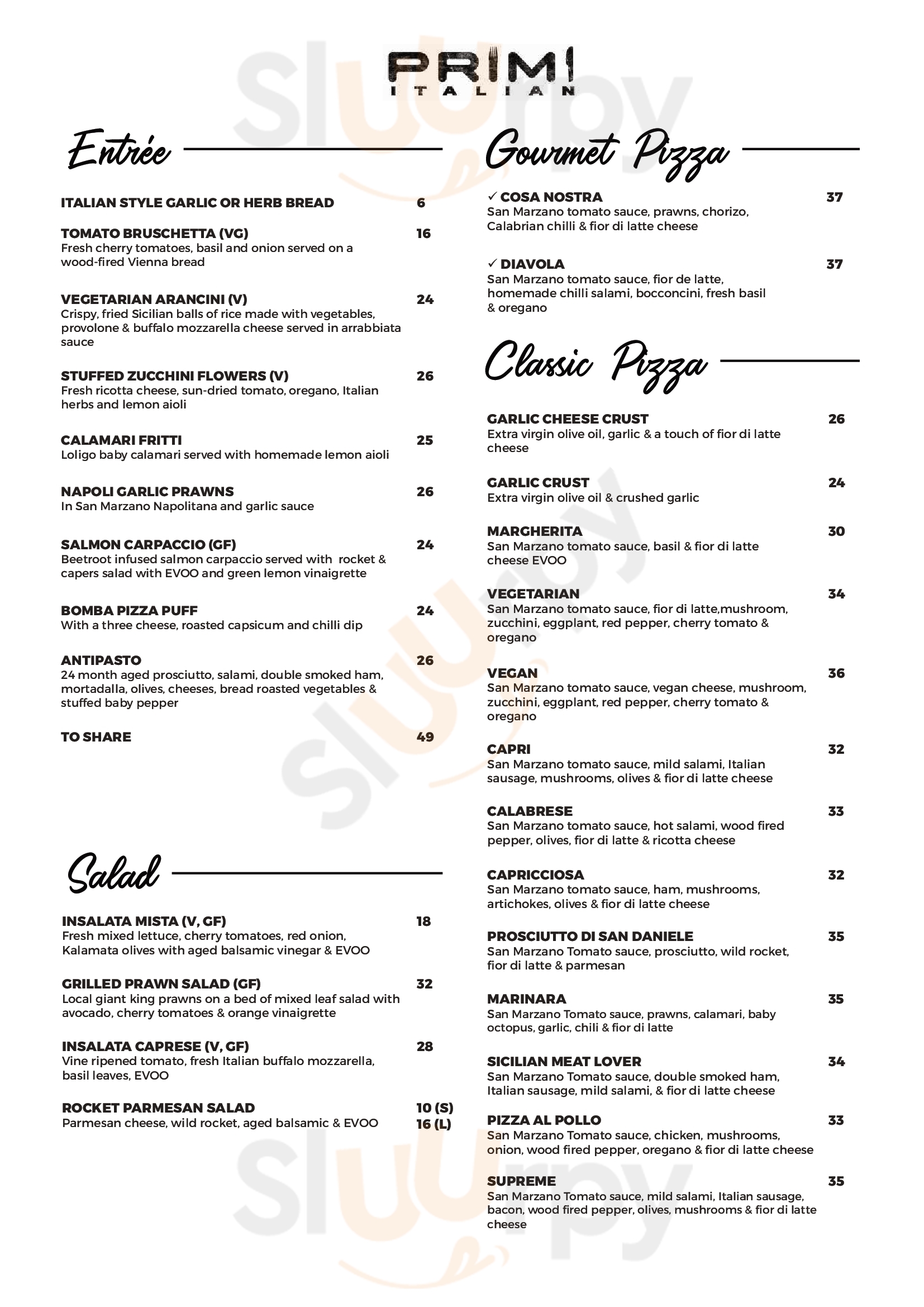 Bowlers Sydney Menu - 1