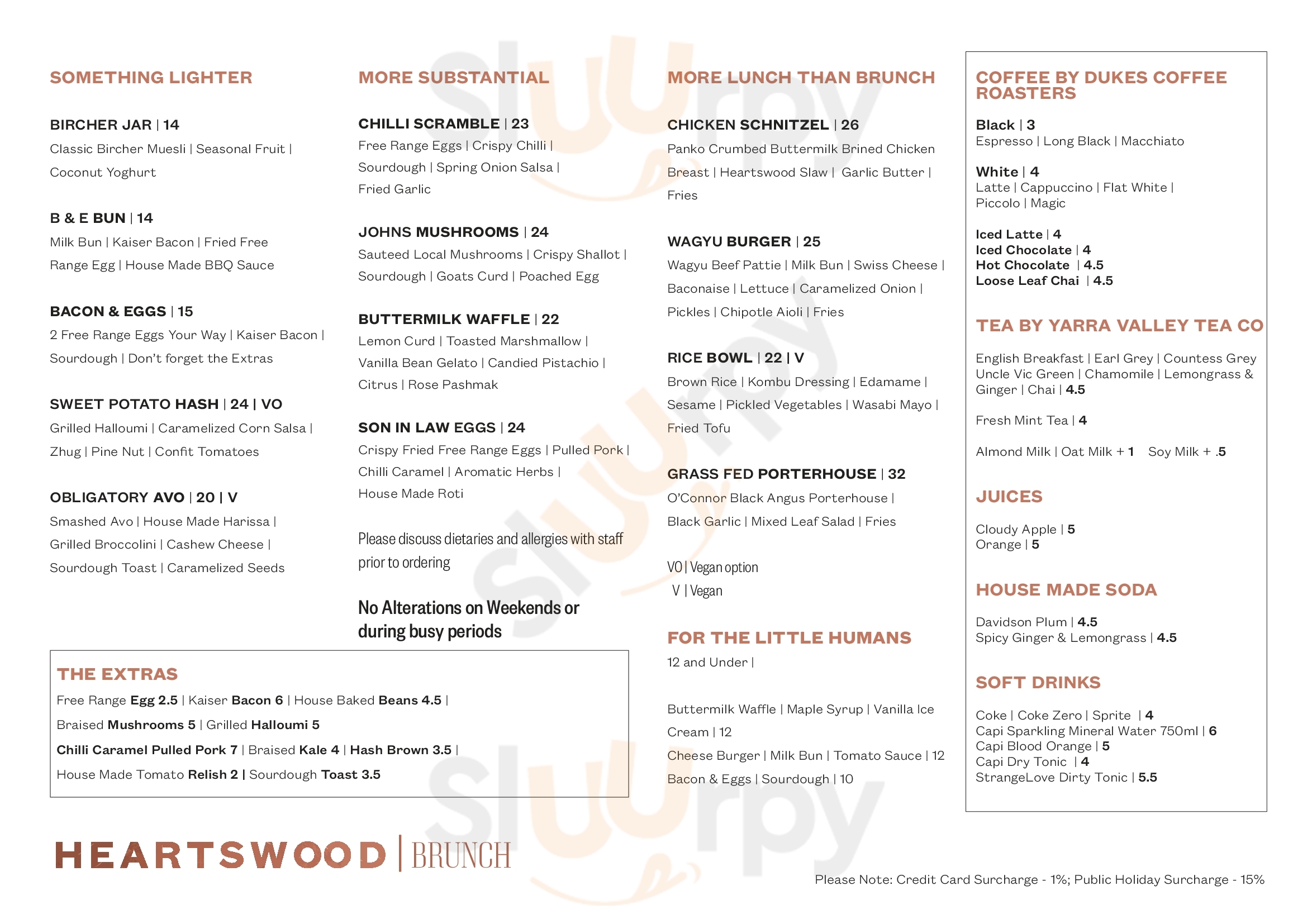 Heartswood Yarra Glen Menu - 1