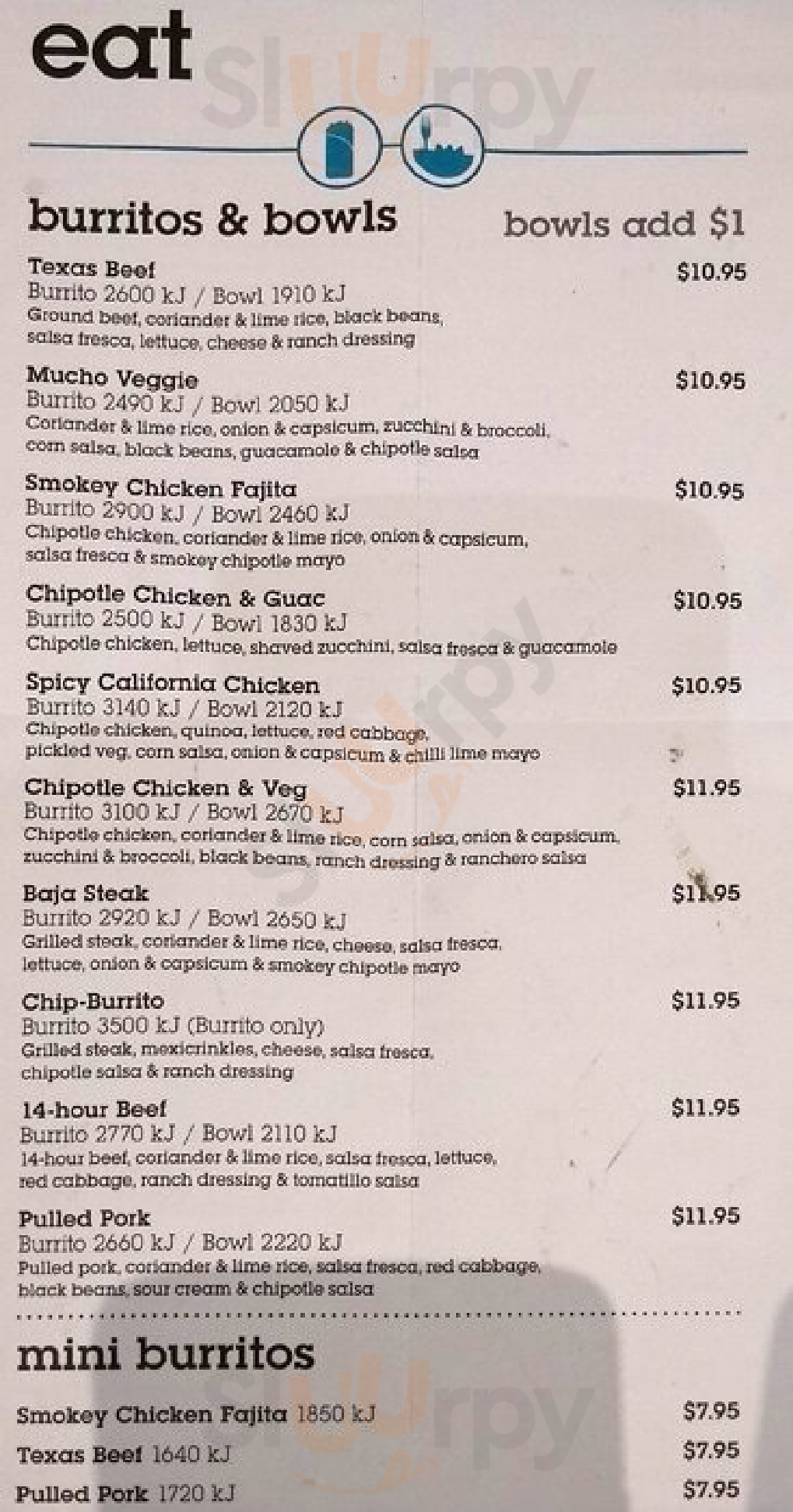 Salsa's Melbourne Menu - 1