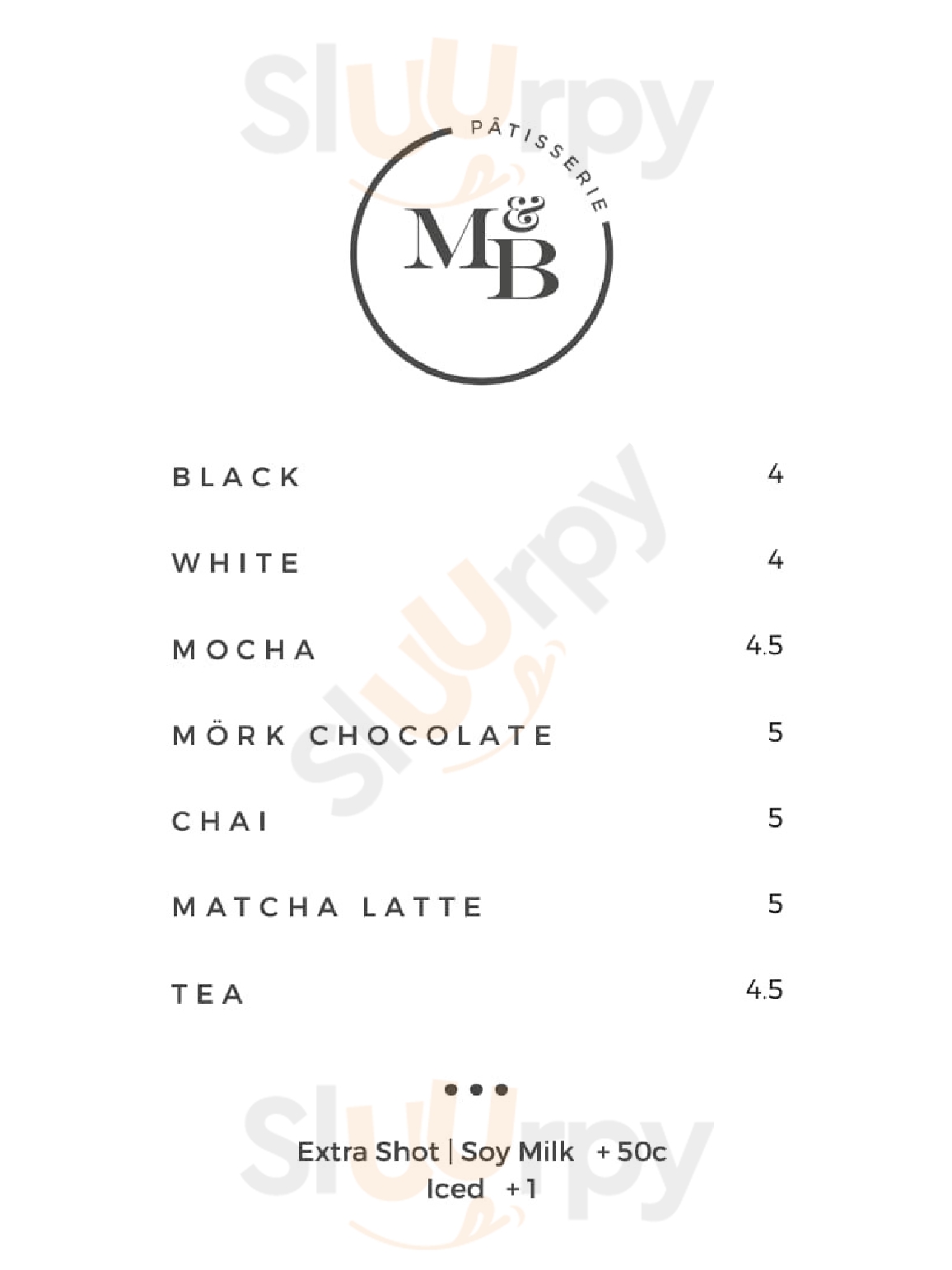 Mille And B Melbourne Menu - 1
