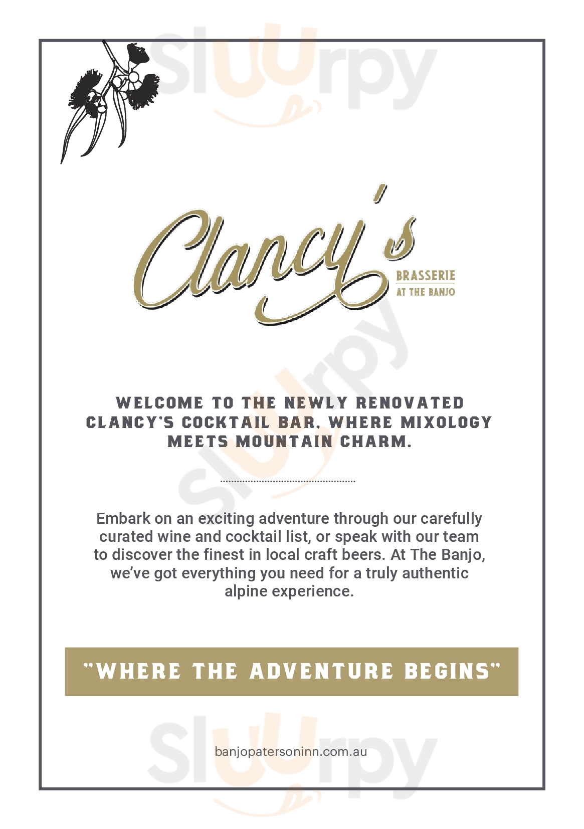 Clancy's Brasserie Jindabyne Menu - 1