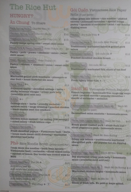 The Rice Hut Vietnamese Bistro