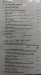 Jasmine Tree Thai menu