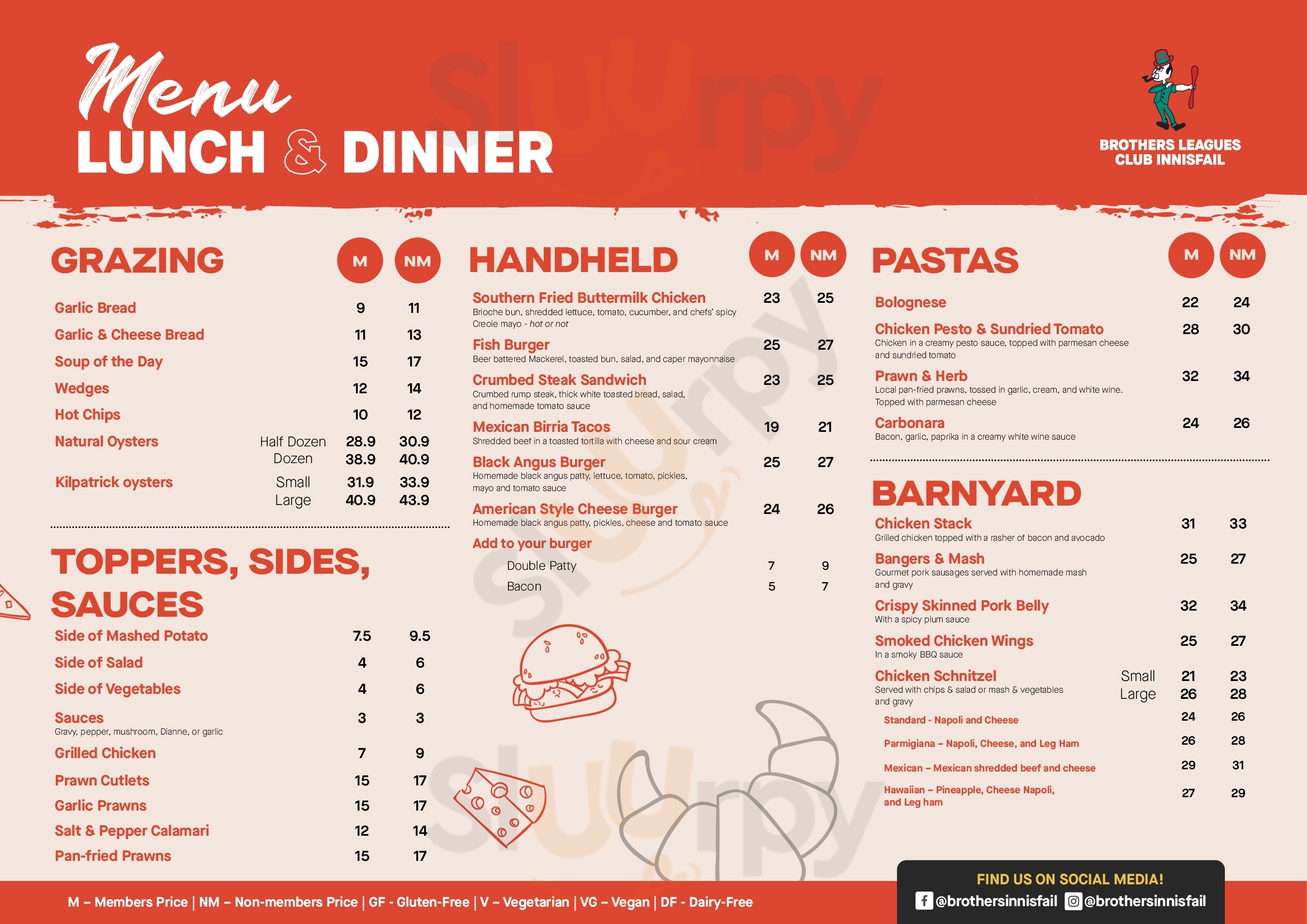 Innisfail Brothers Leagues Club Innisfail Menu - 1