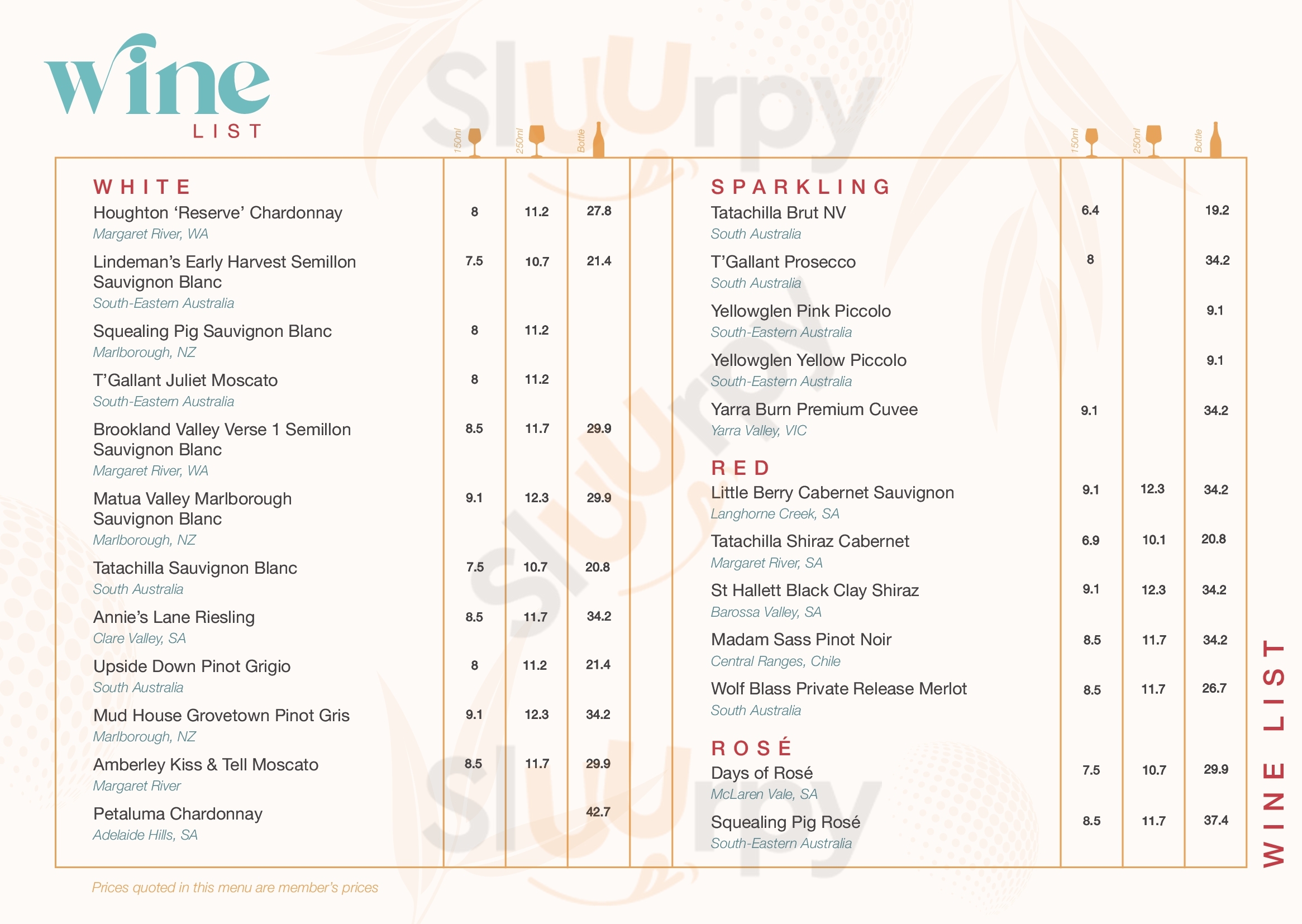 Main Menu - Wyong Rsl