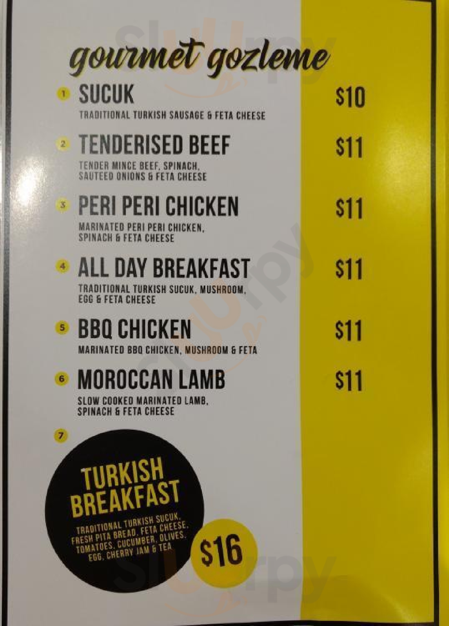 The Gozleme Co Sydney Menu - 1