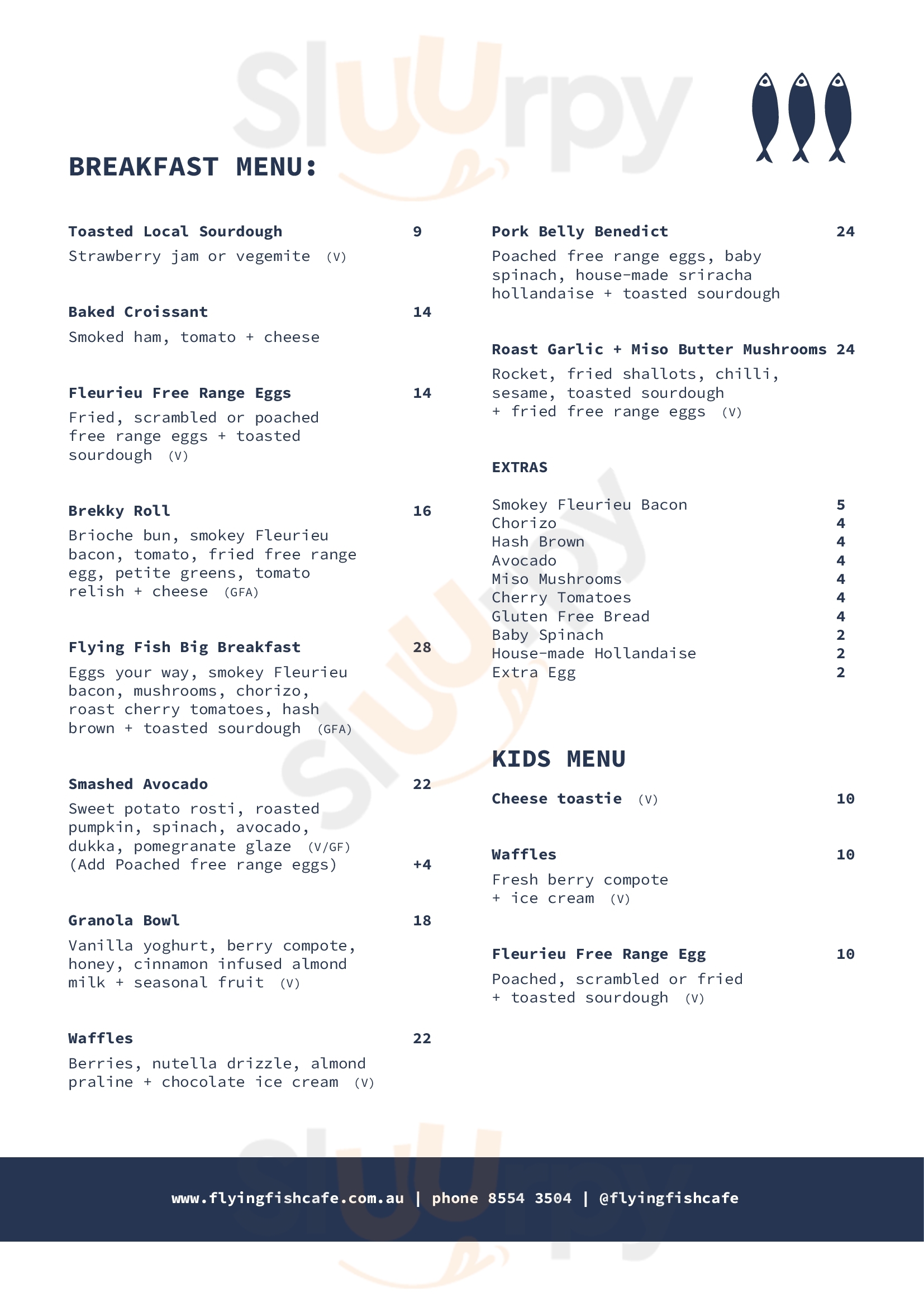 The Flying Fish Cafe Port Elliot Menu - 1