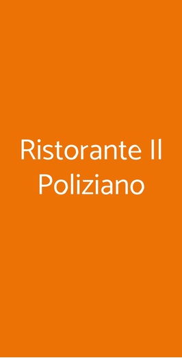 Ristorante Il Poliziano, Montepulciano