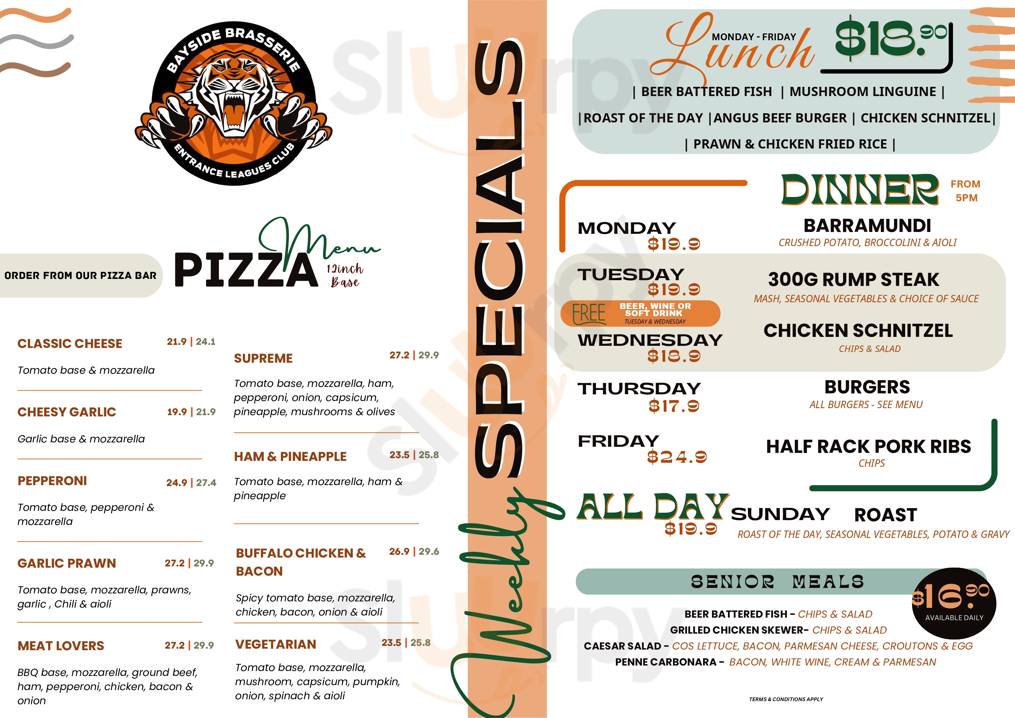 The Entrance Leagues Club Bateau Bay Menu - 1