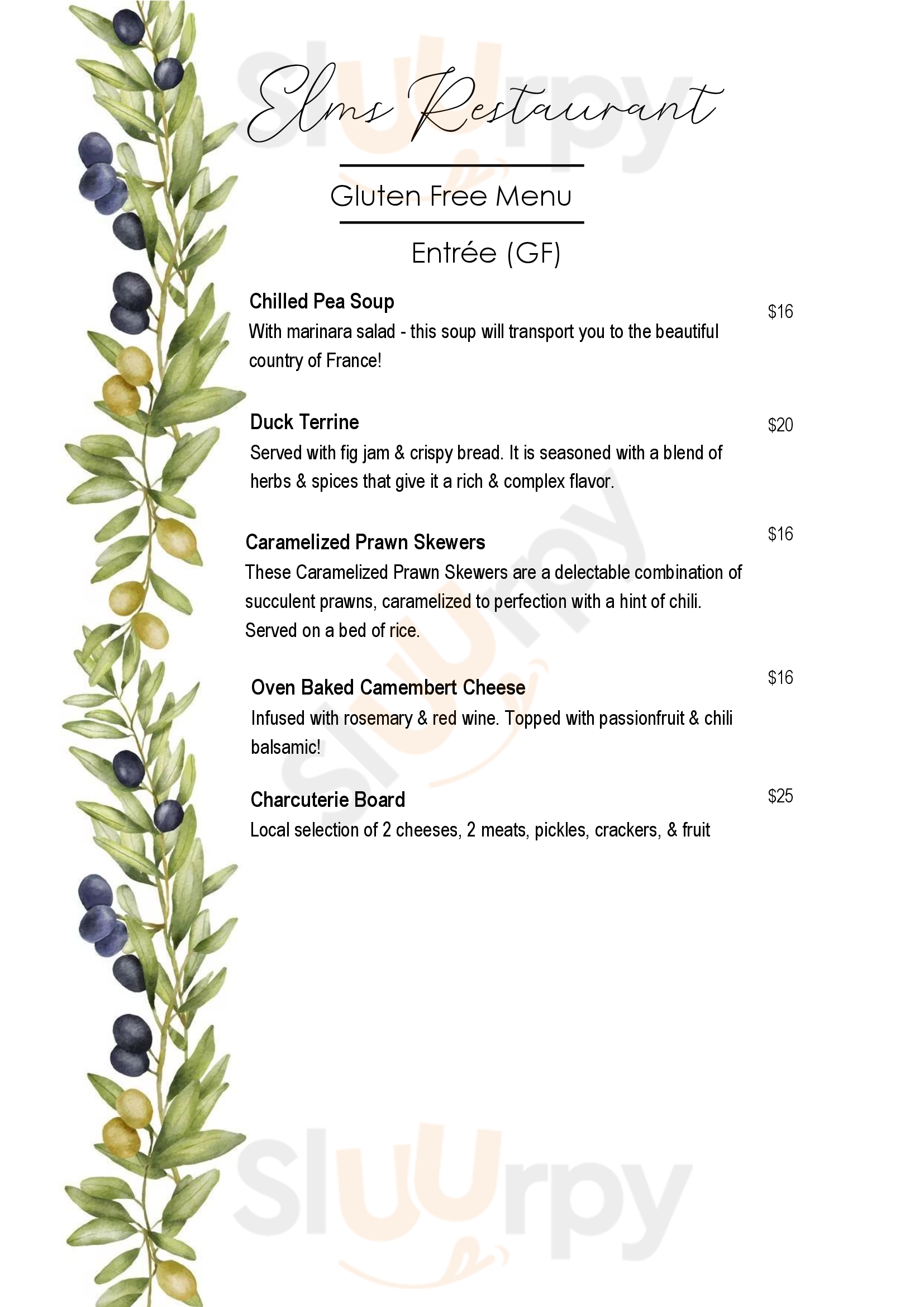 Tumbarumba Motel & Elms Restaurant Tumbarumba Menu - 1
