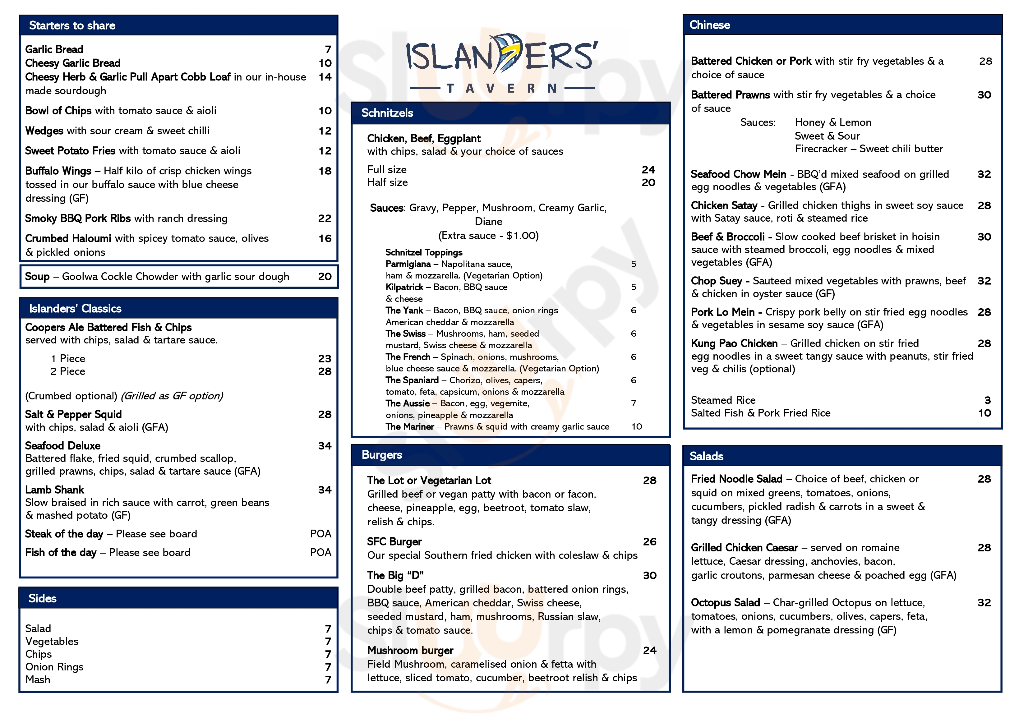 The Landing Waterfront Bistro & Bar Hindmarsh Island Menu - 1