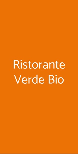 Ristorante Verde Bio, Ravenna