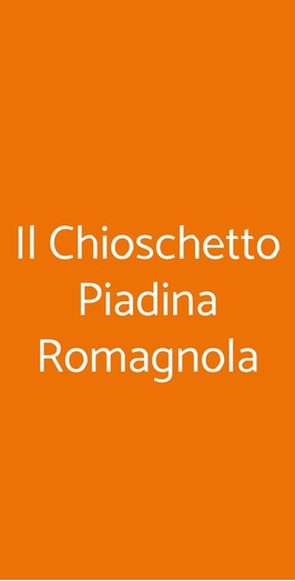 Il Chioschetto Piadina, Ravenna