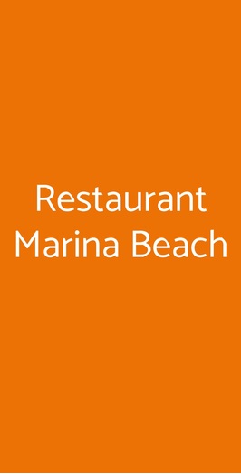 Ristorante Marina Beach