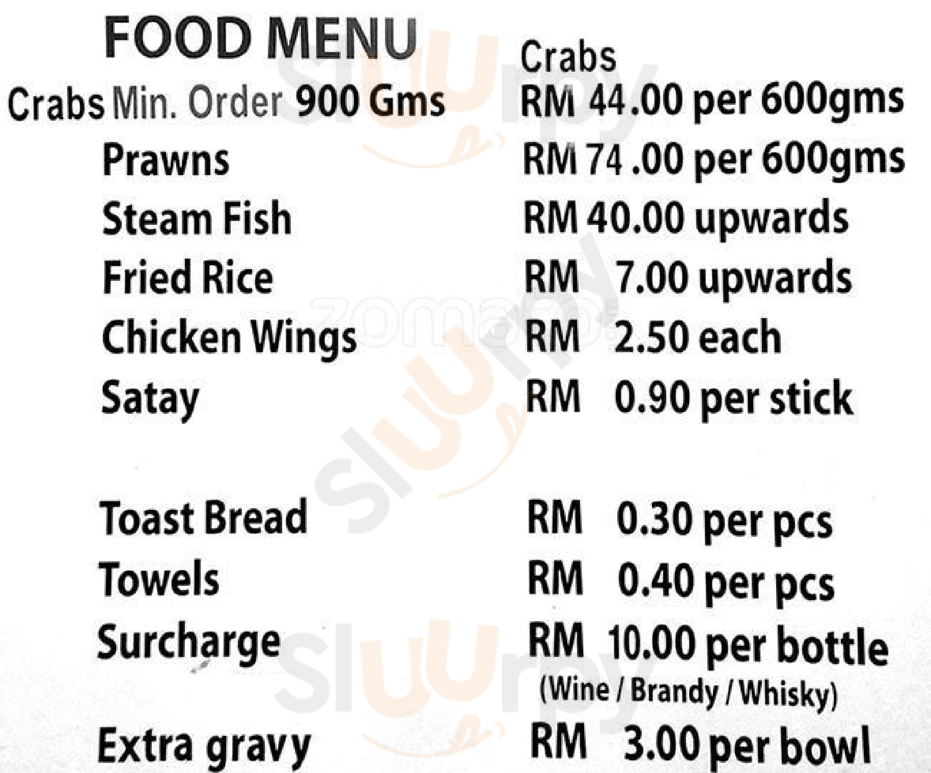 Fatty Crab Restaurant Petaling Jaya Menu - 1