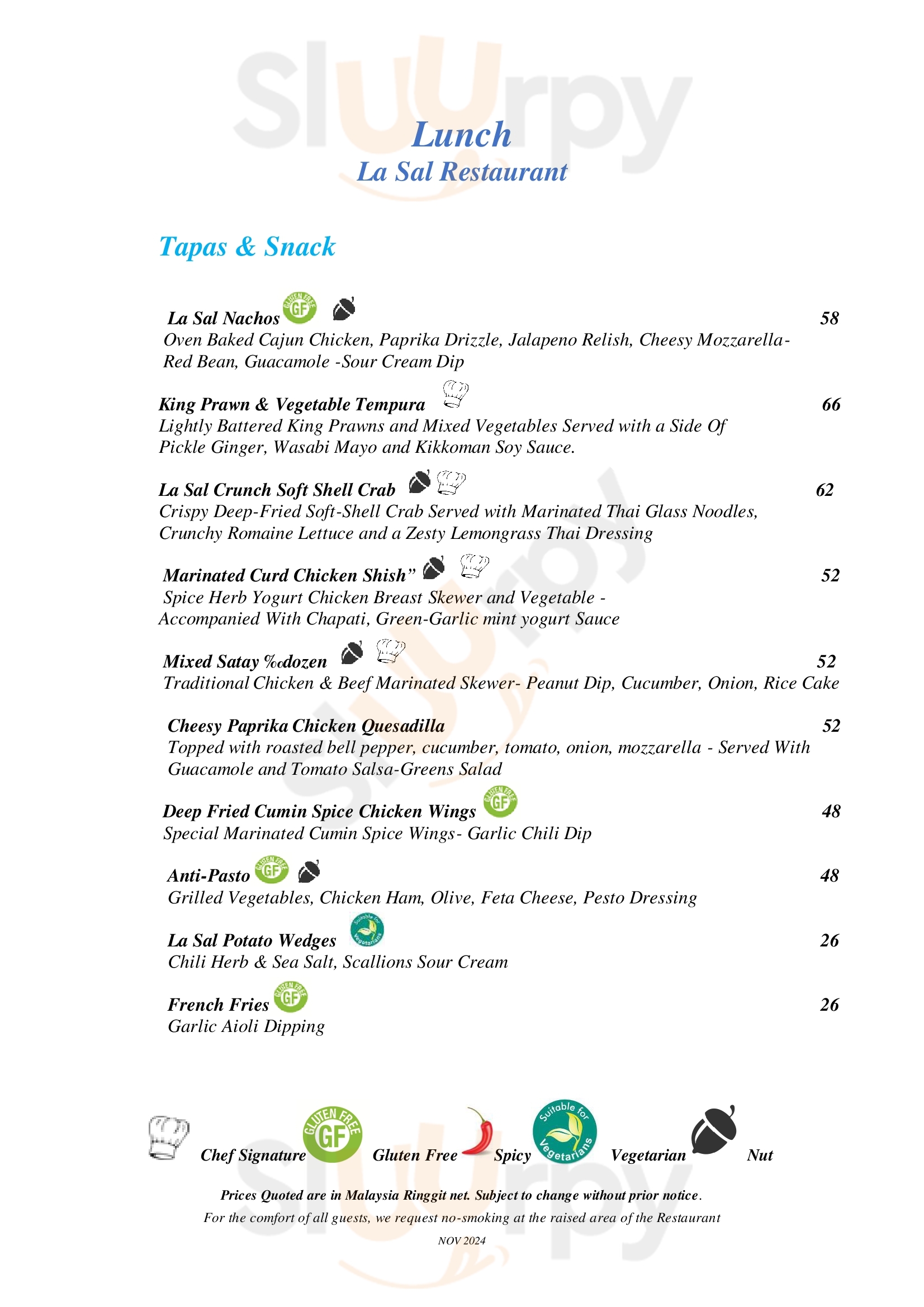 La Sal At Casa Del Mar Pantai Cenang Menu - 1