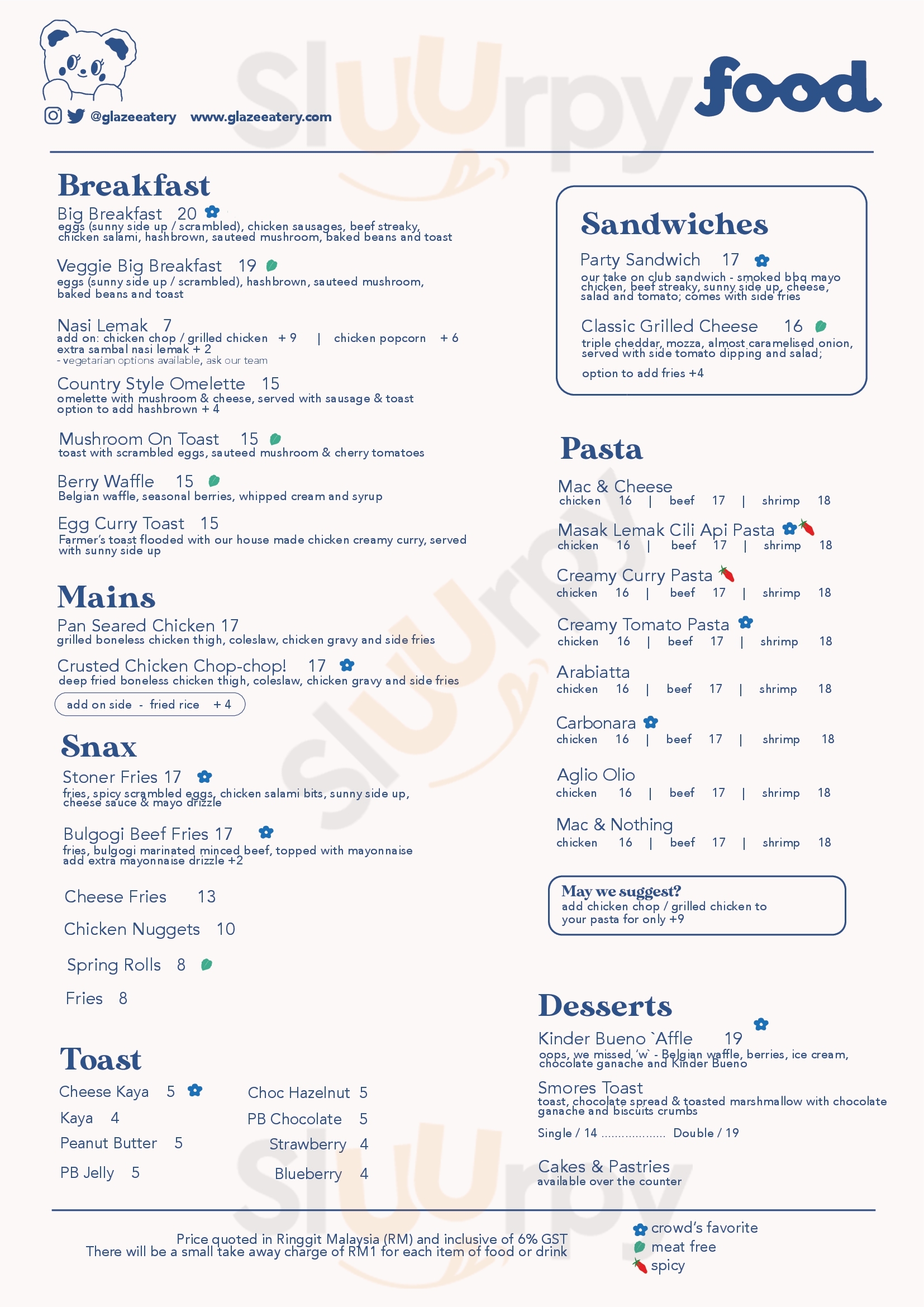 Glaze Eatery Cyberjaya Menu - 1
