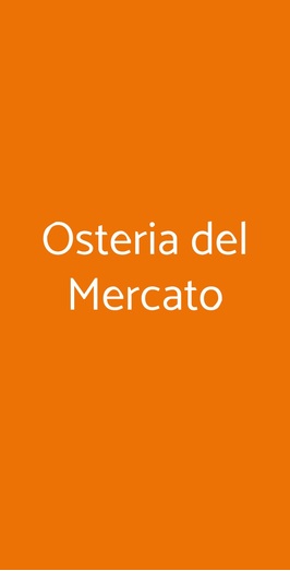 Osteria Del Mercato, Faenza