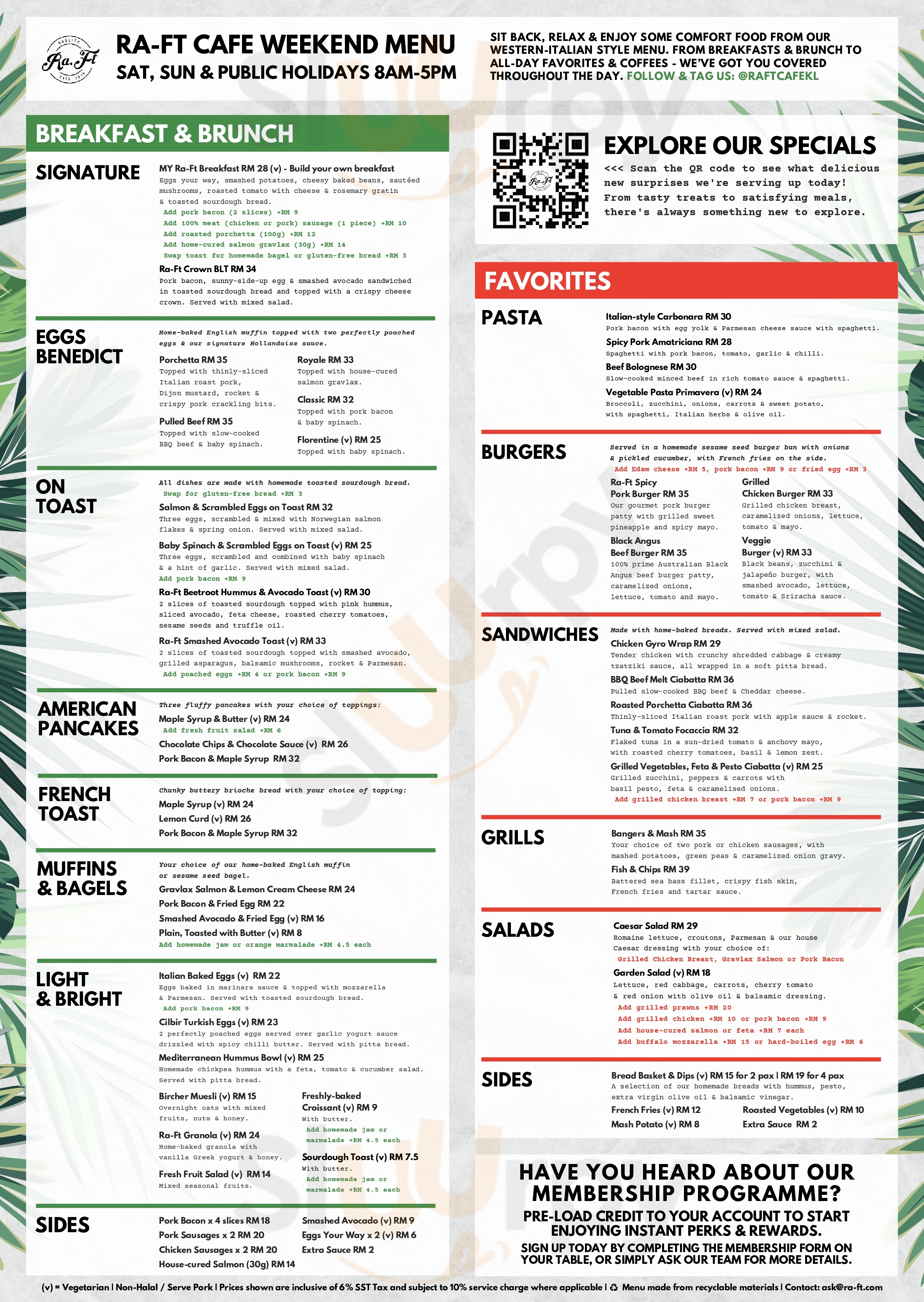 Ra-ft Cafe' / Bistro Sungai Buloh Menu - 1