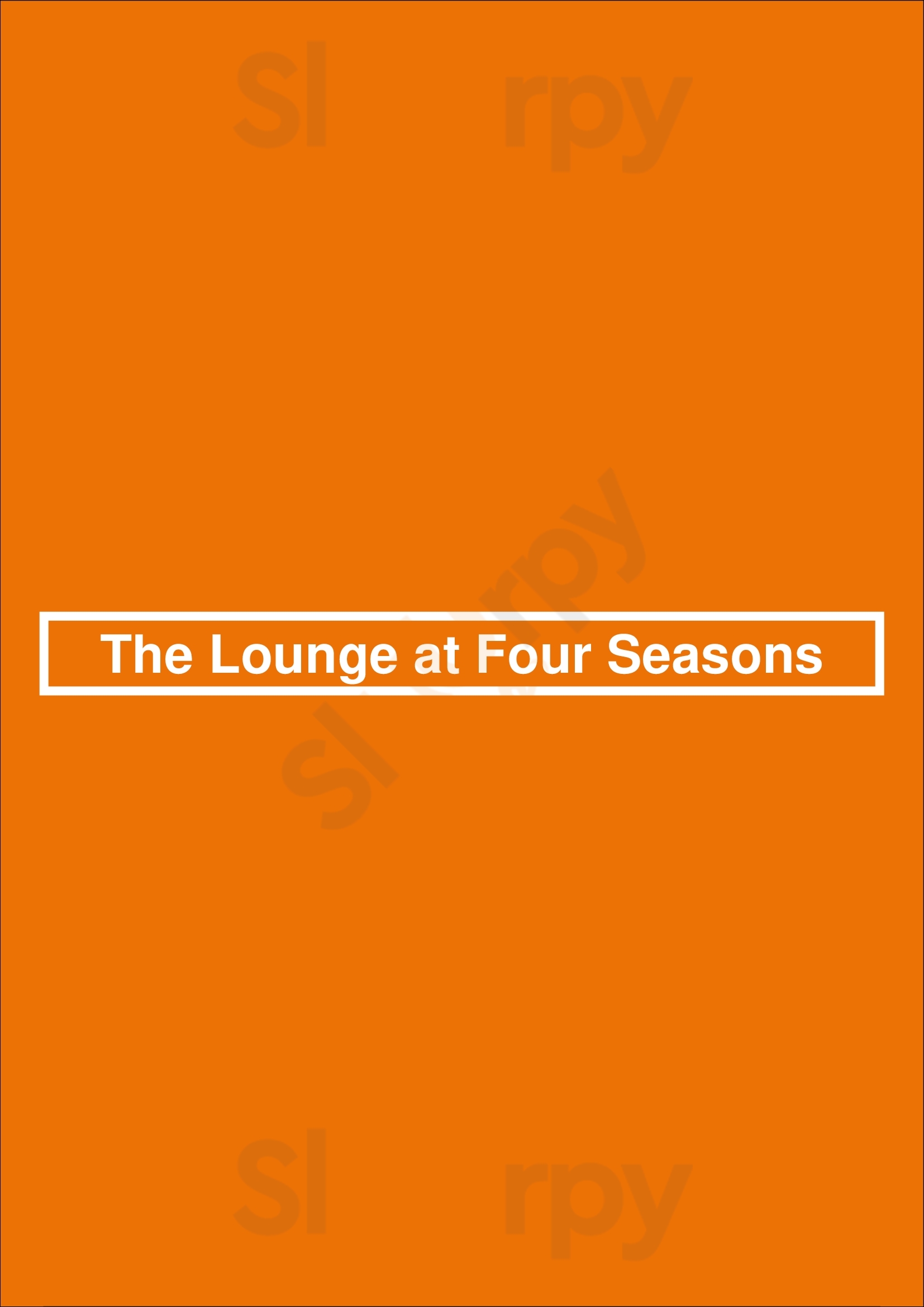 The Lounge At Four Seasons Kuala Lumpur Menu - 1