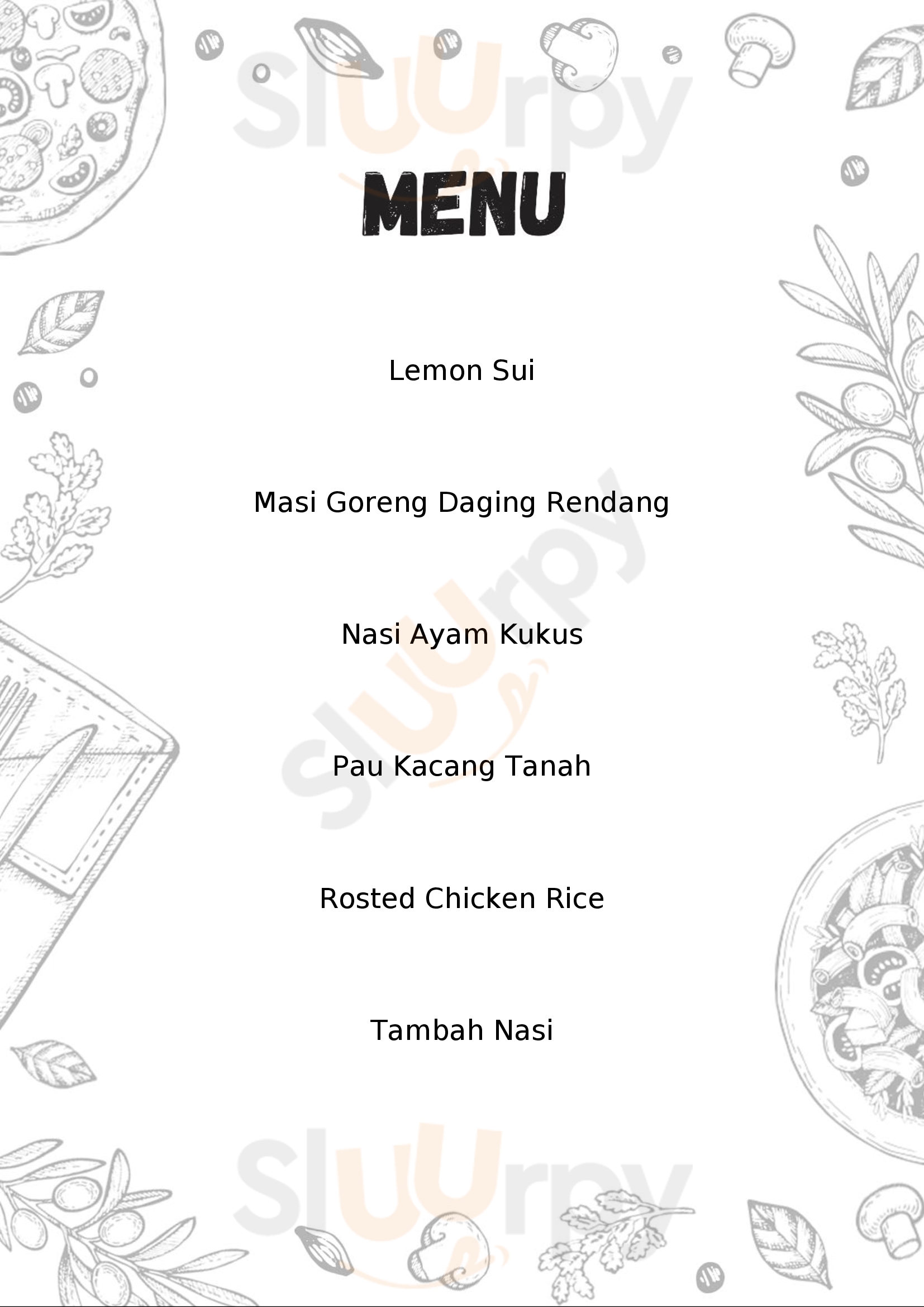 Restoran Malaysia Sabah Menu - 1