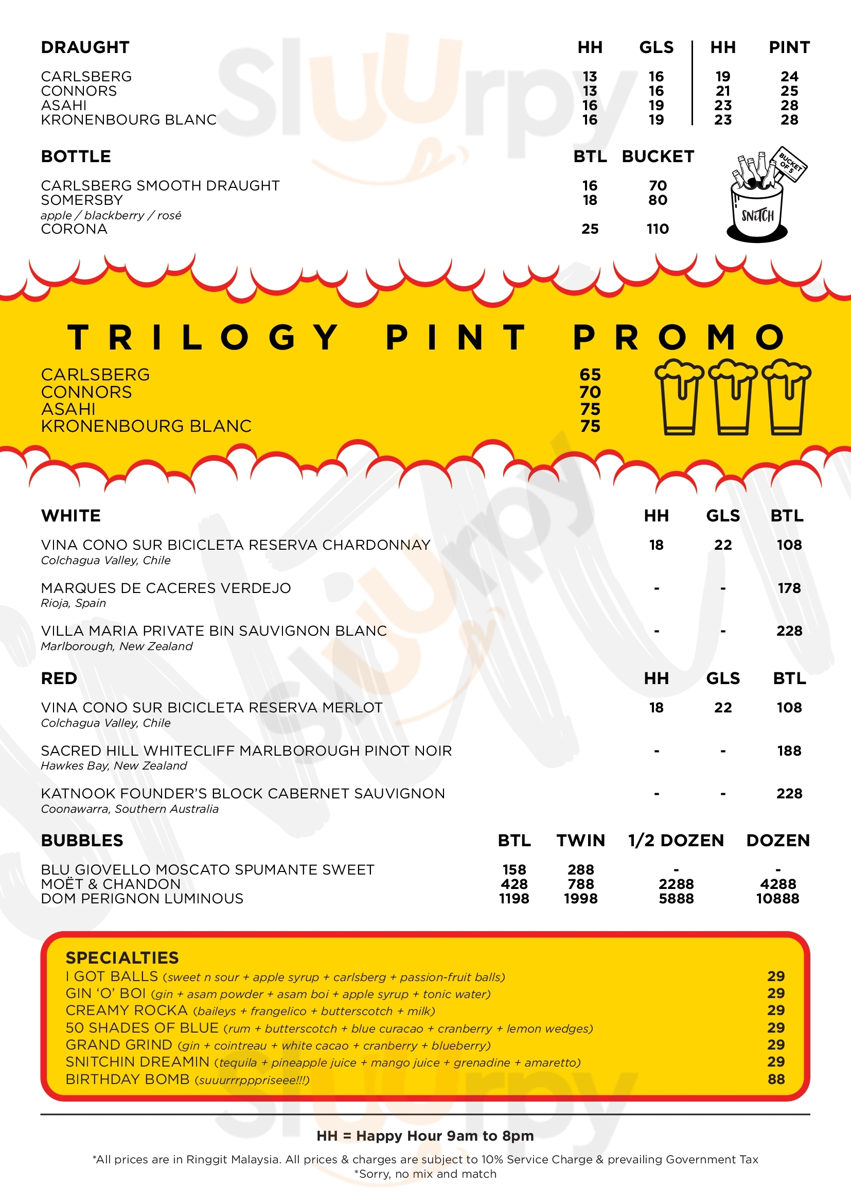 Snitch By The Thieves Kuala Lumpur Menu - 1