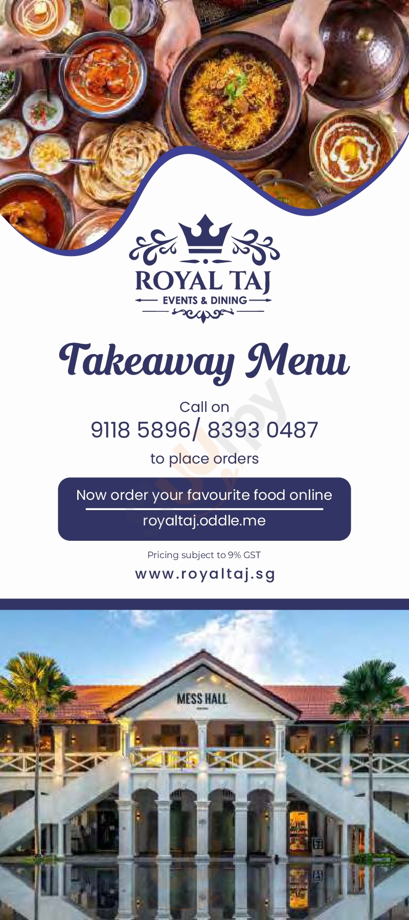 Royal Taj Sentosa Island Menu - 1