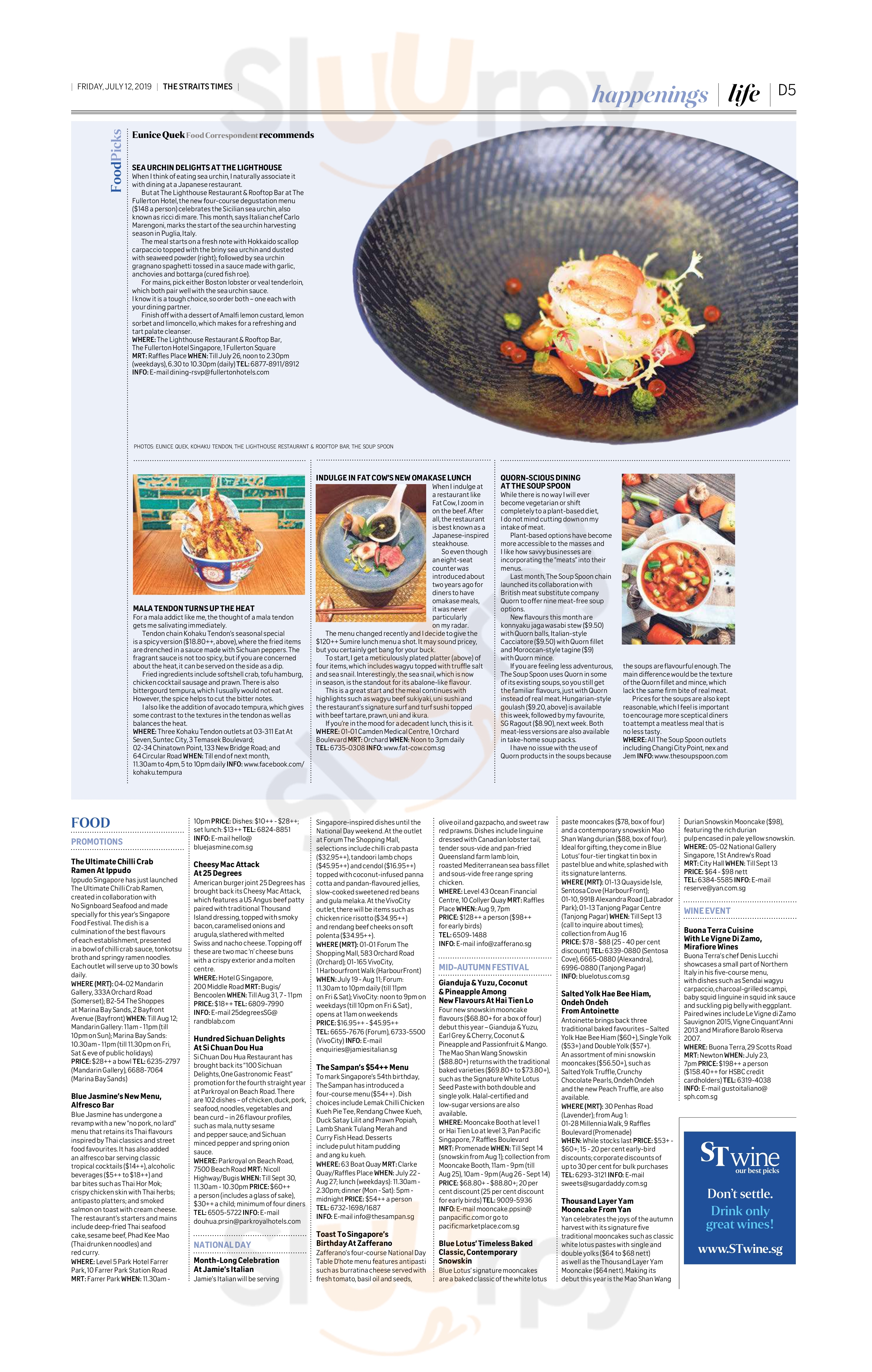 Blue Lotus @ Sentosa Cove Sentosa Island Menu - 1